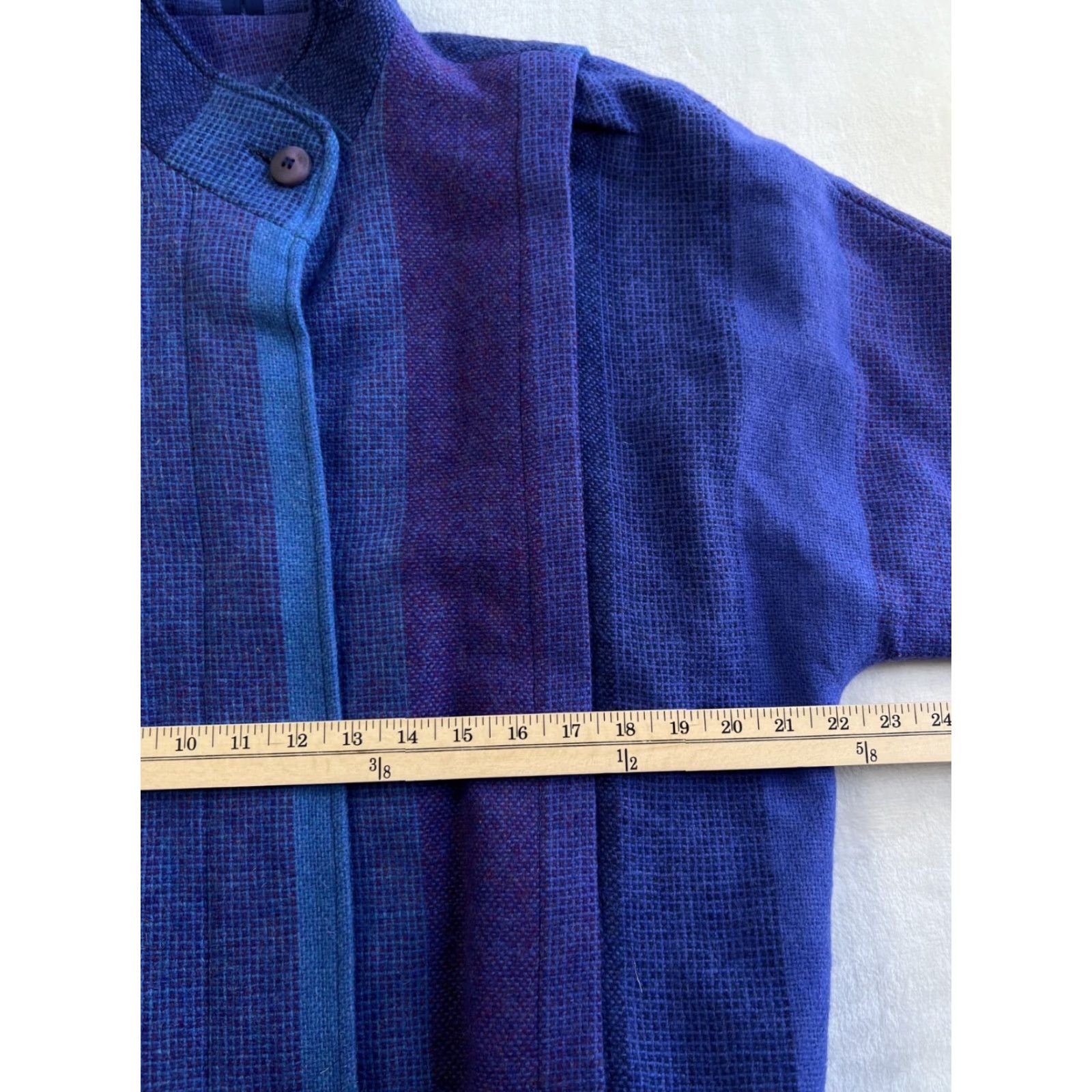 Vintage VINTAGE Avoca Ireland Jacket Women's Medium Blue Pure Wool Coat Jacket Size M / US 6-8 / IT 42-44 - 3 Thumbnail