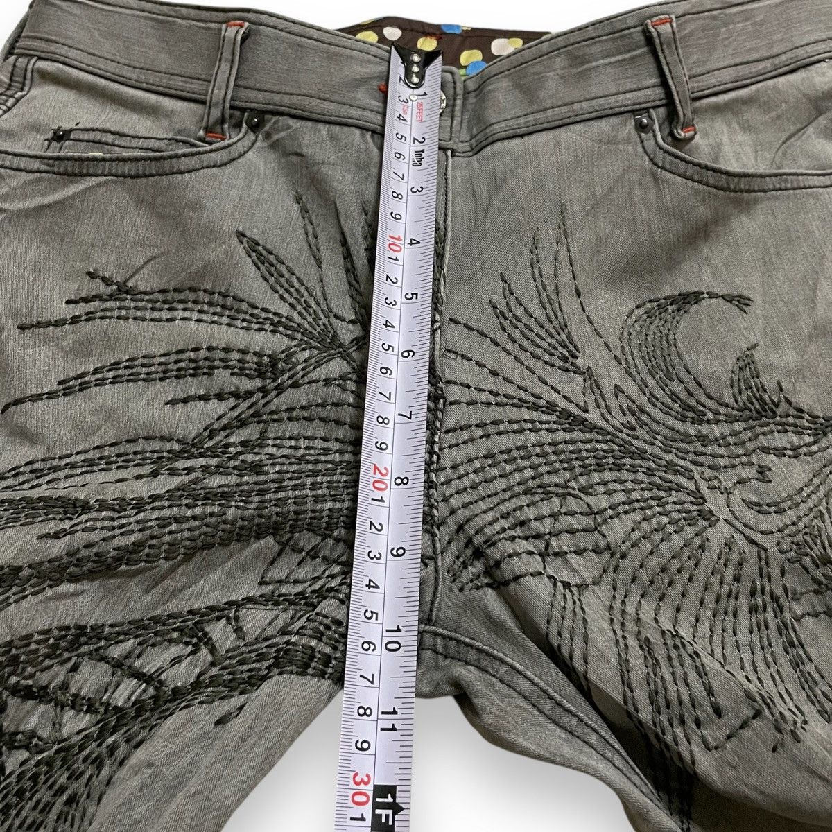 Japanese Brand FLARED HACHIYAMACHO SHIBUYAKU EMBROIDERED DRAGON (з0×40) Size US 30 / EU 46 - 19 Thumbnail