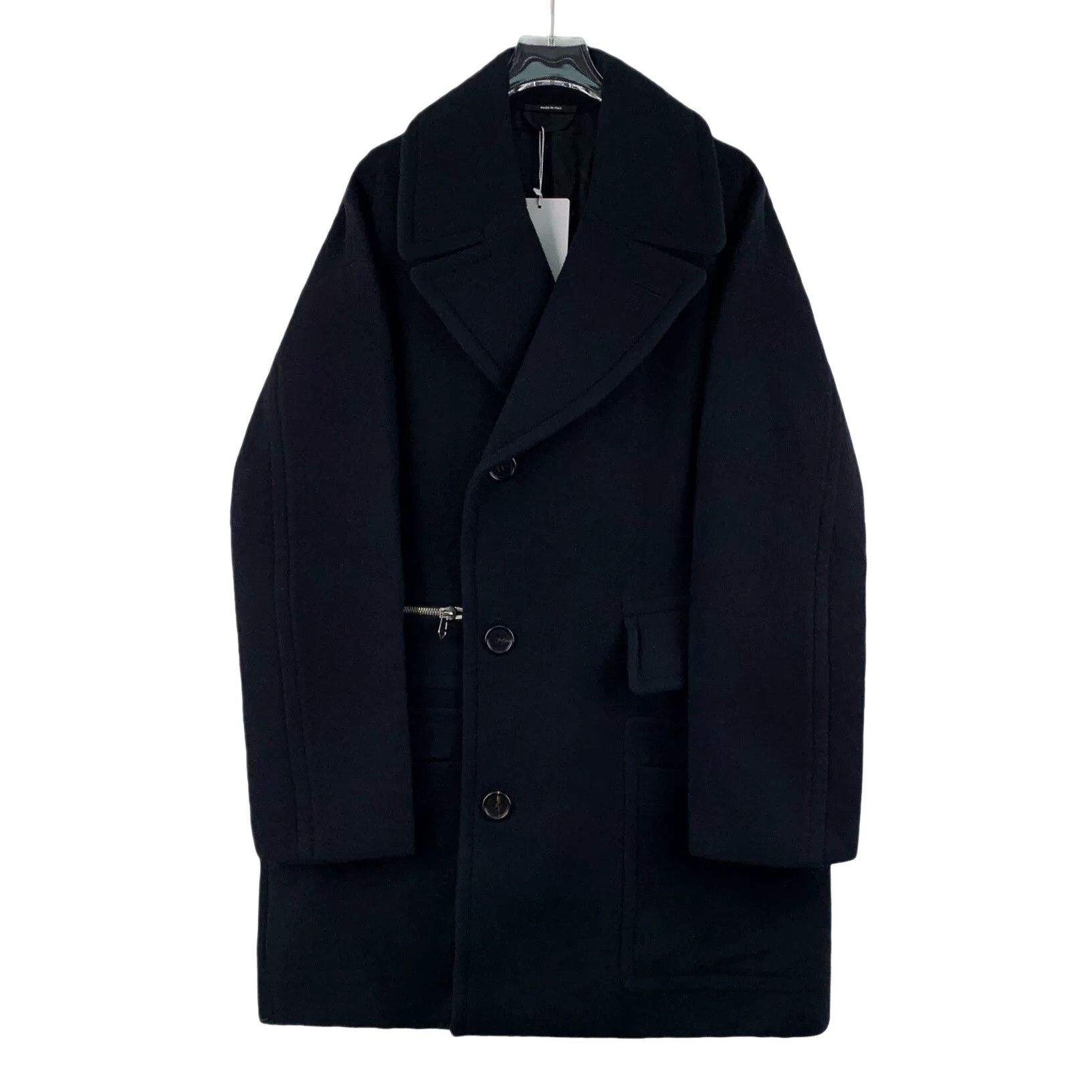 Hermes Hermes Runway Black Virgin Wool Heavy Coat Size 44 Size US S / EU 44-46 / 1 - 1 Thumbnail