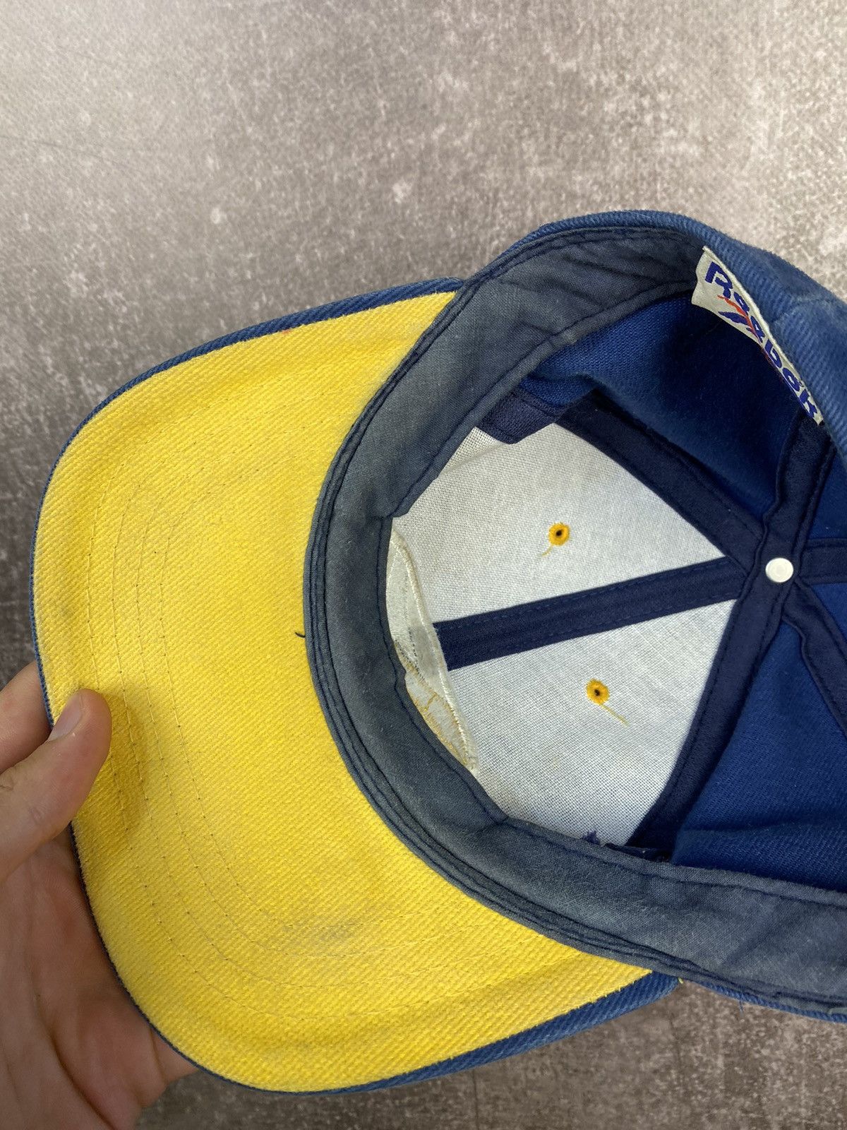 Reebok Reebok Cap Vintage 90s Velvet Big Logo Hat Size ONE SIZE - 13 Thumbnail