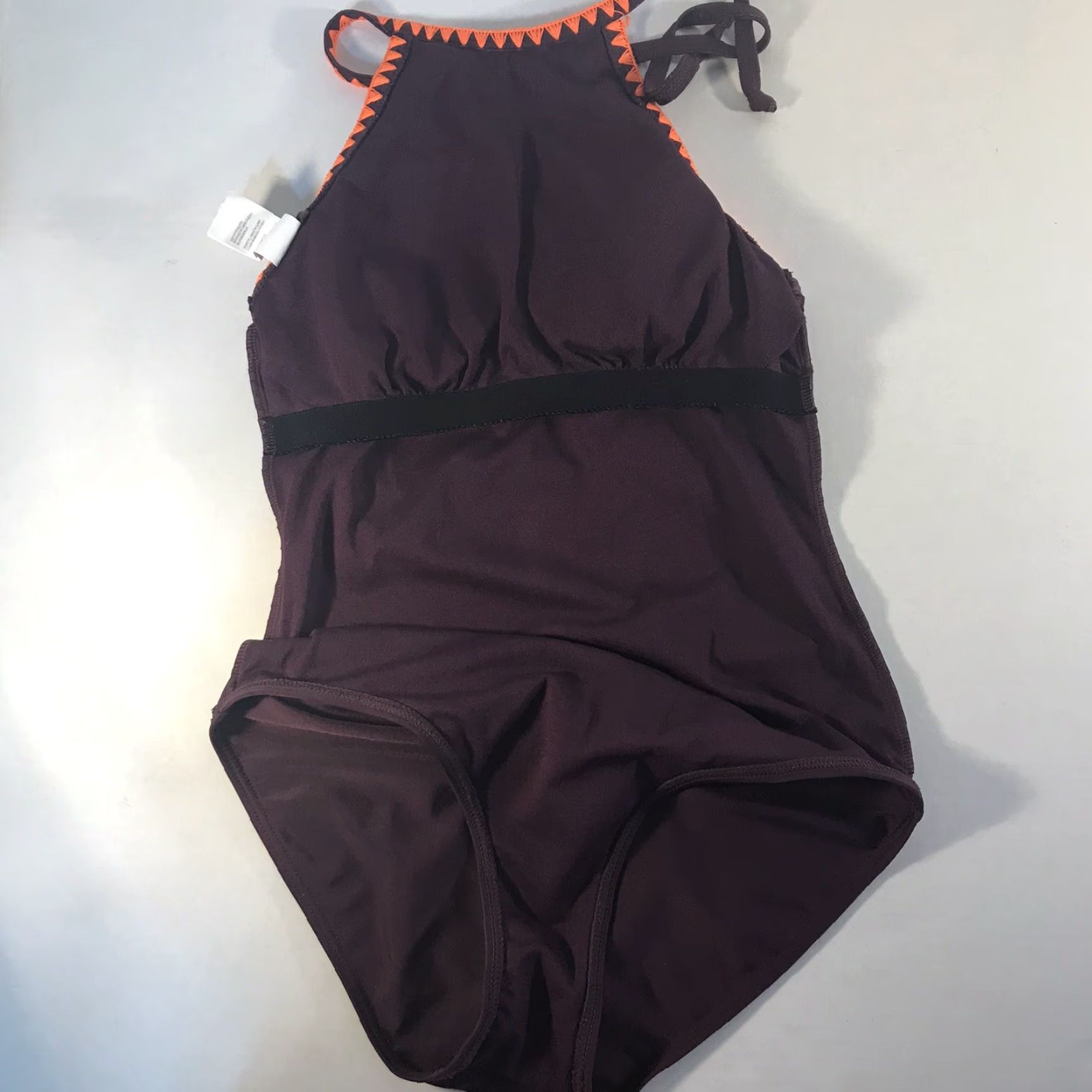 Vintage Seeker Australia One Piece Swimsuit Women's Size 4 Purple Crochet Halter Beach Size ONE SIZE - 2 Thumbnail