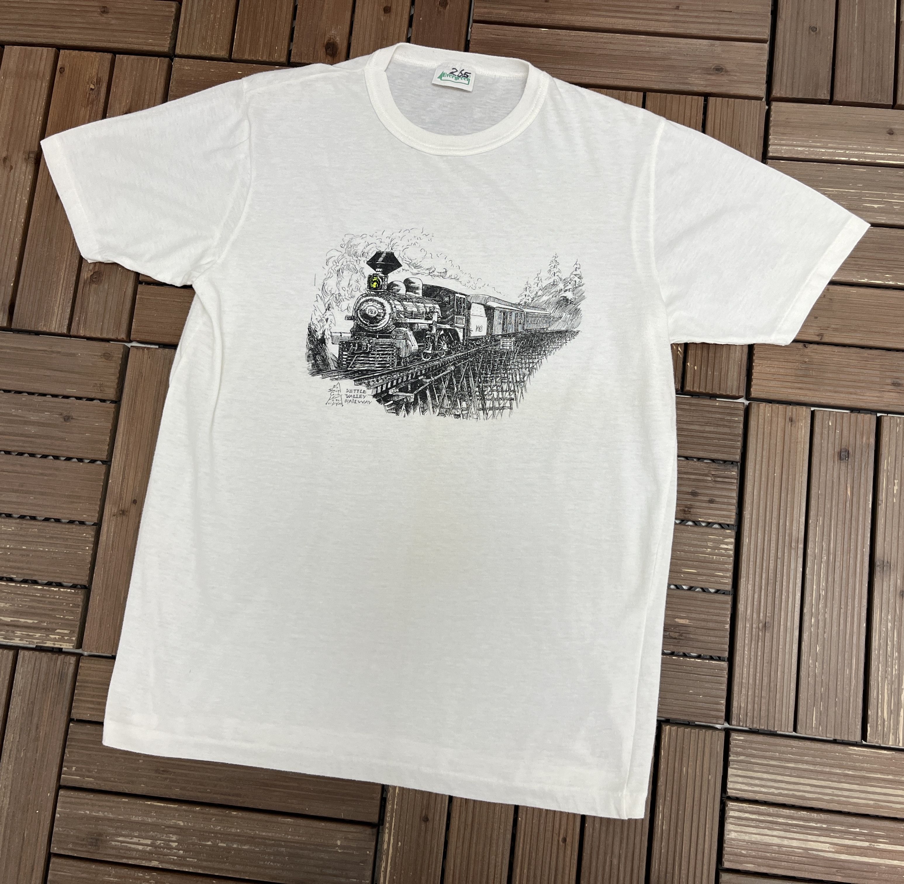 Vintage Kettle Valley Railway Vintage White T-Shirt Tee Size US L / EU 52-54 / 3 - 3 Thumbnail
