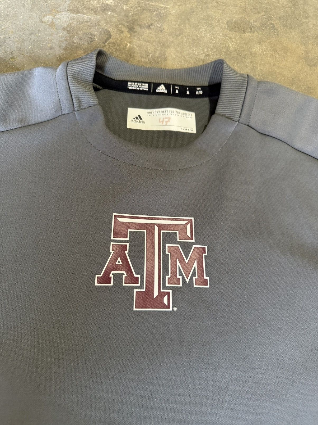 Adidas Texas A&M University Team Issued Athletic Crewneck Sweater Size US XL / EU 56 / 4 - 5 Thumbnail
