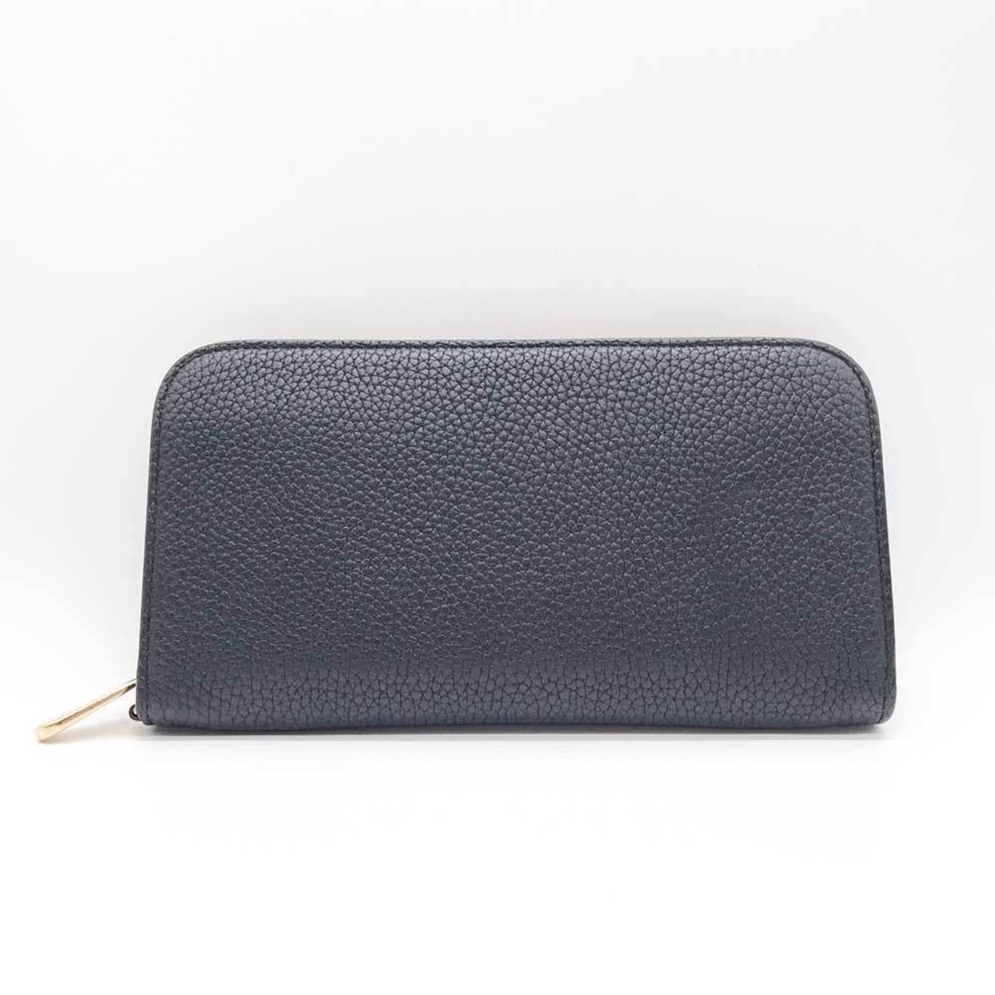image of Christian Dior Dior Round Long Wallet Diorissimo Leather Black 31-Ma-0176 ChristianDior, Women's