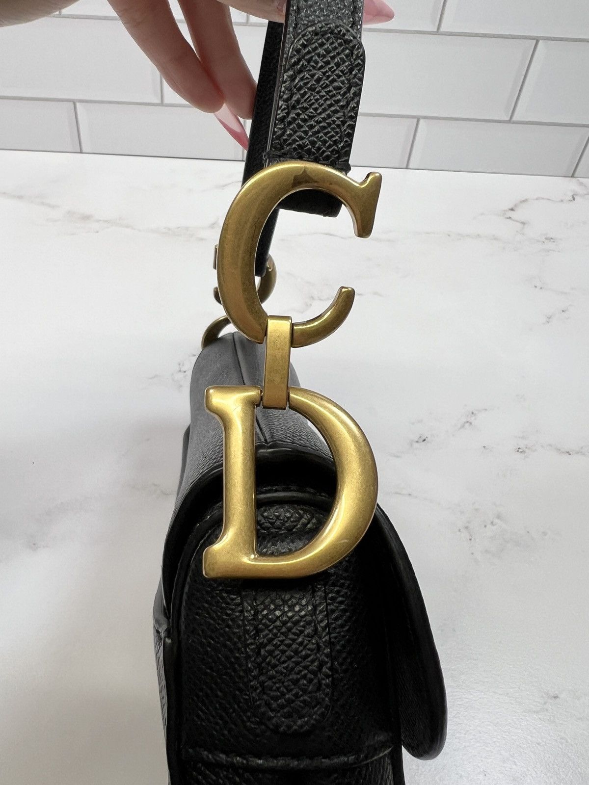 Dior CD Christian Dior Saddle Mini Shoulder Handle Bag Purse Size ONE SIZE - 6 Thumbnail
