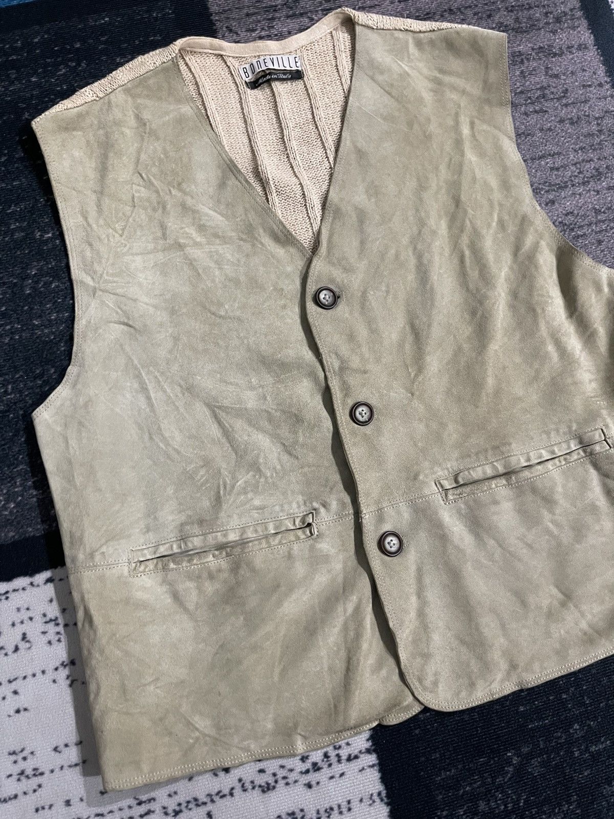 Boneville Vintage Boneville Cp Company Leather Knit Size US L / EU 52-54 / 3 - 4 Thumbnail