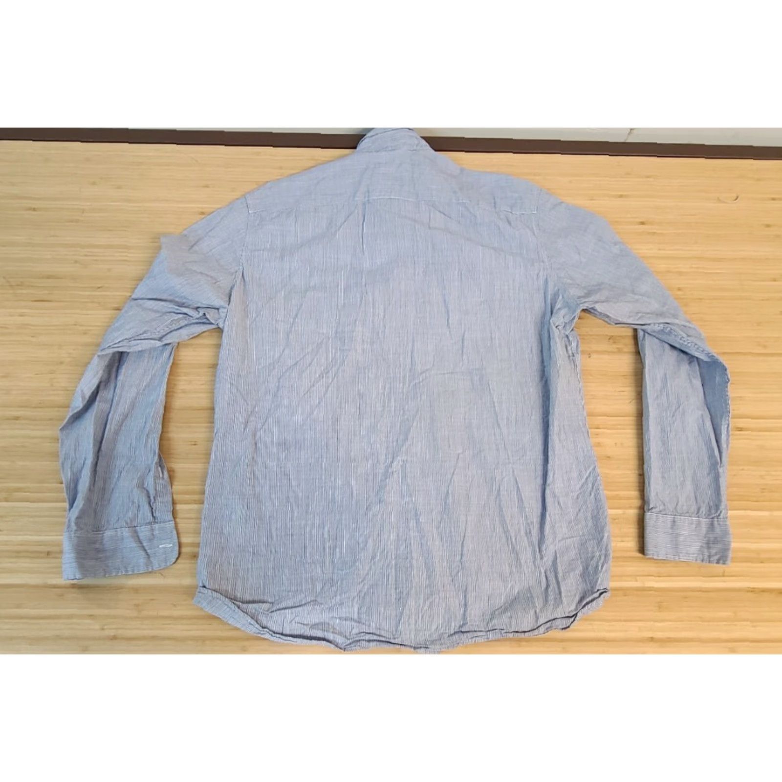 H&M LOGG H&M Button Up Shirt Mens L Navy Long Sleeve Regular Fit 100% Cotton Pocket Size US L / EU 52-54 / 3 - 4 Thumbnail
