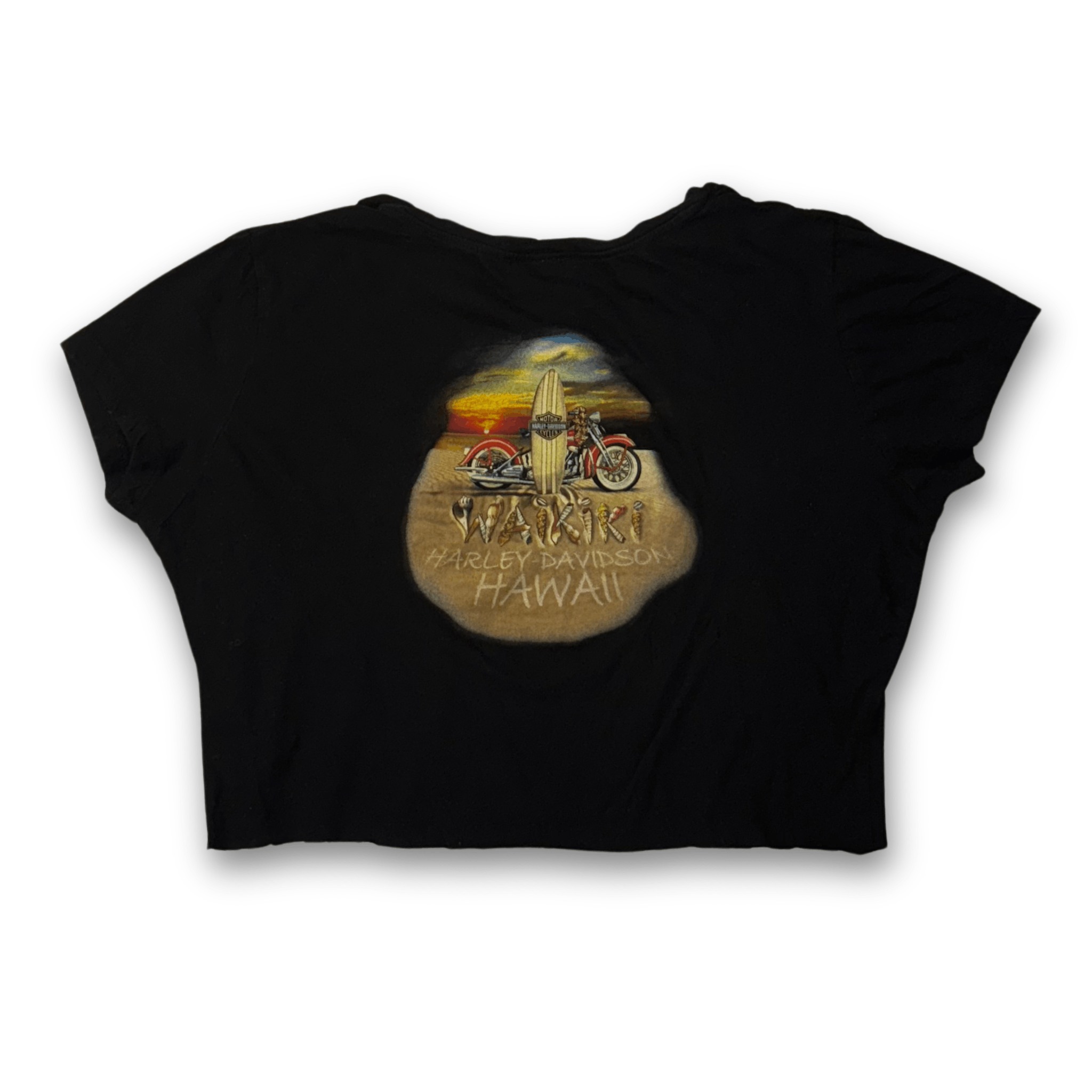Harley Davidson Harley Davidson Waikiki Cropped Fitted V-Neck Tee | XL Size XL / US 12-14 / IT 48-50 - 2 Thumbnail