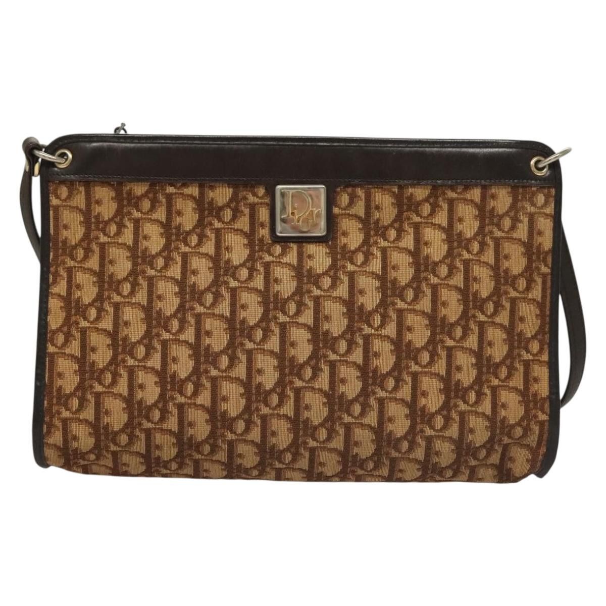 Dior DIOR Trotter Canvas Shoulder Bag Brown Gold Size ONE SIZE - 2 Thumbnail