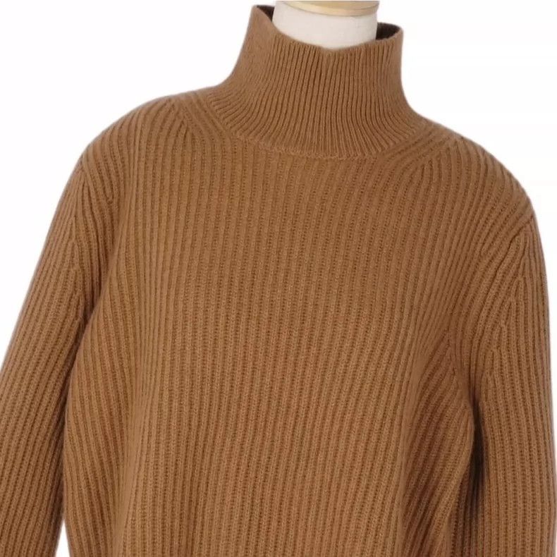 Loro Piana LORO PIANA Knitted sweater high collar sweater 100% baby c Size XS / US 0-2 / IT 36-38 - 5 Thumbnail