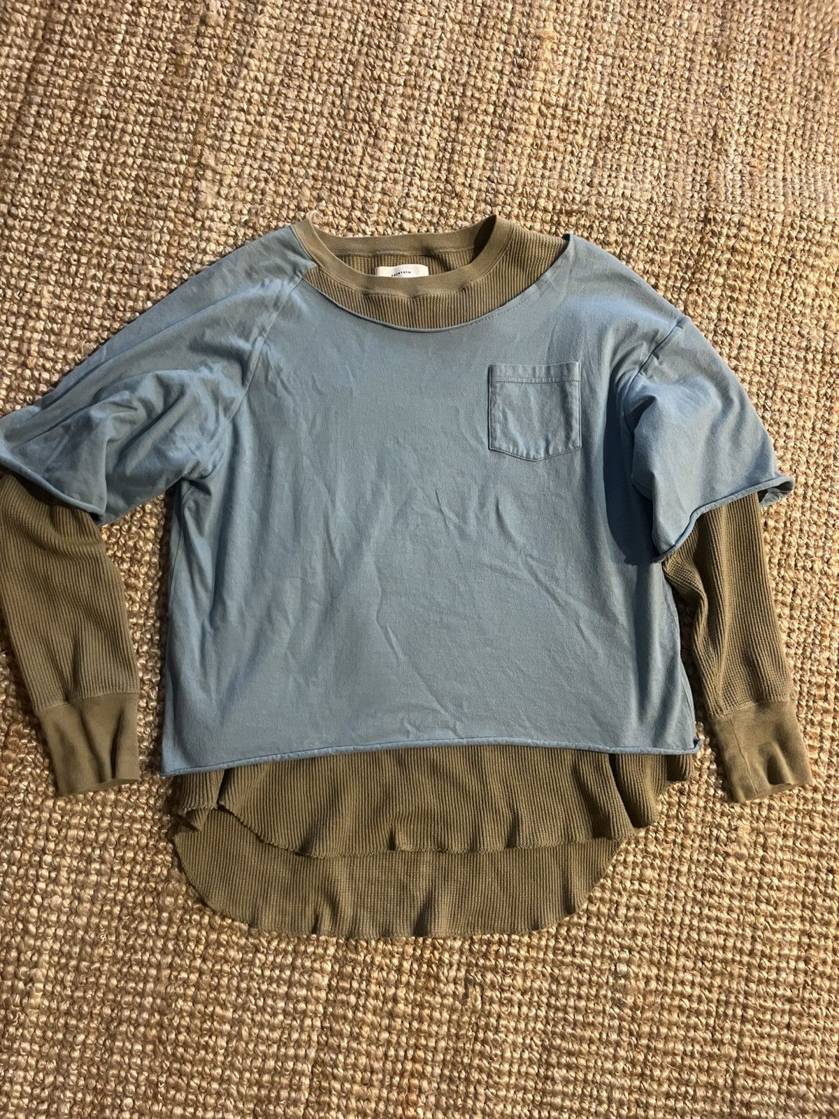 Designer × Facetasm × Japanese Brand Facetasm Asymmetrical Layered Rib Long Tee Size US M / EU 48-50 / 2 - 2 Thumbnail