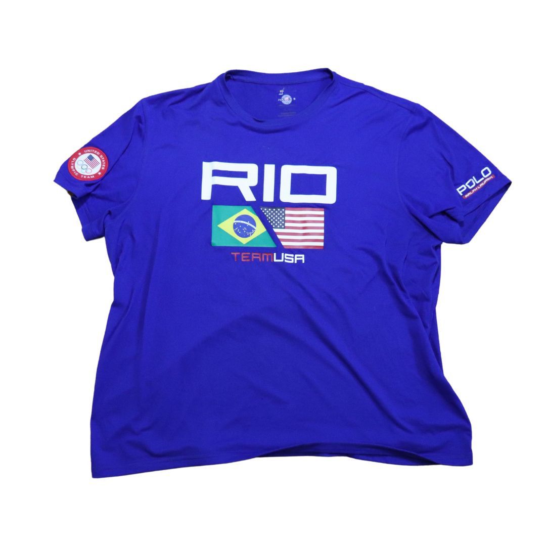 image of Polo Ralph Laurent Rio Short Sleeve Shirt (Xl) in Blue, Men's