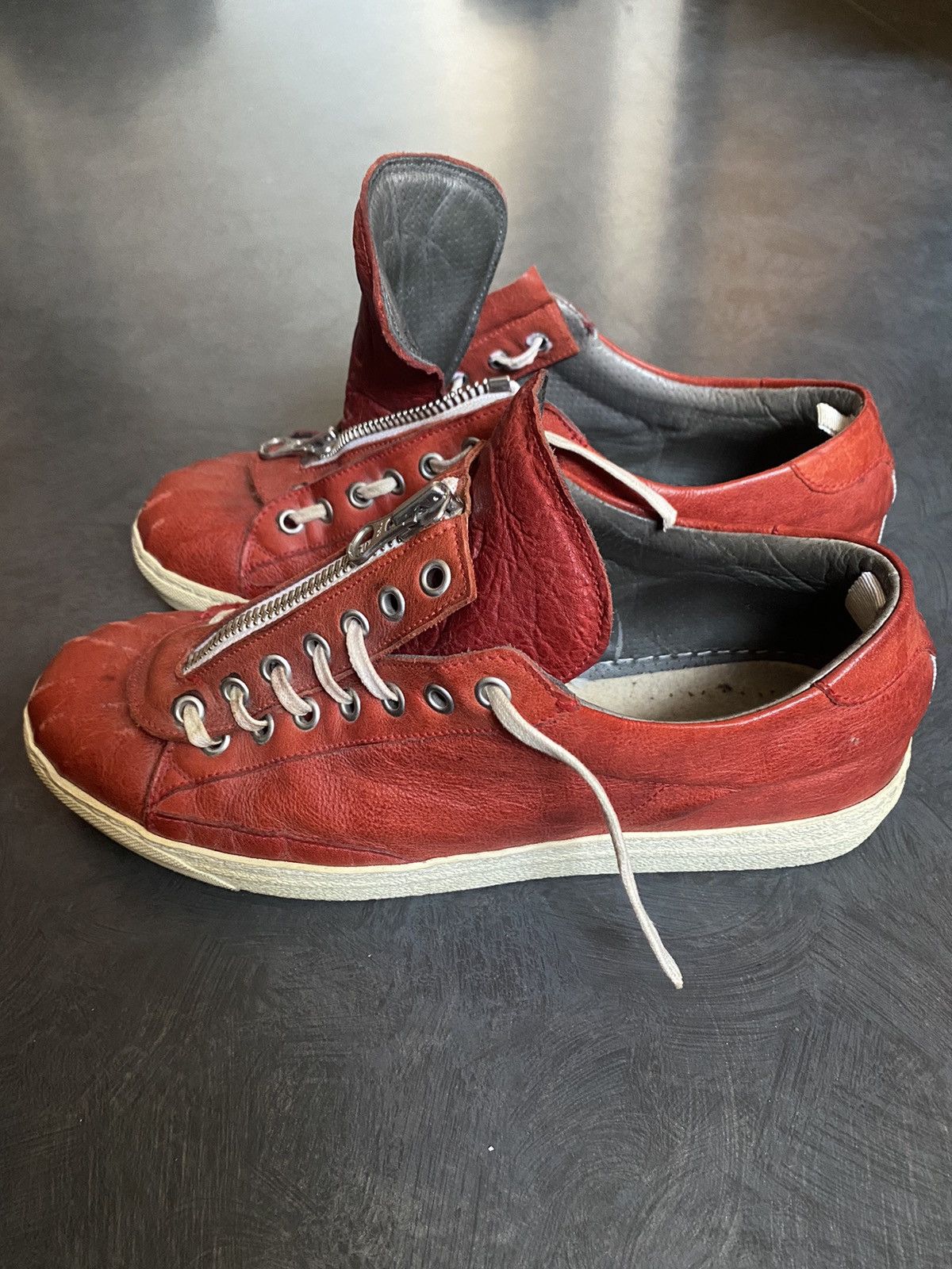 Alexander McQueen ARCHIVE 2005 Alexander McQueen Leather « Skull » Sneakers Size US 8.5 / EU 41-42 - 2 Thumbnail