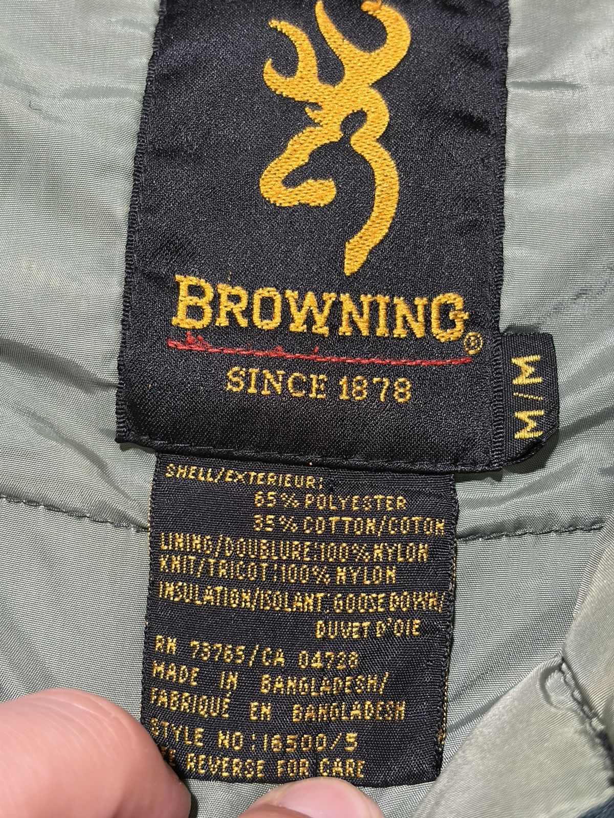 Other Browning Jacket Down Puffer Full Zip Canvas Outdoor Workwear Size US M / EU 48-50 / 2 - 8 Thumbnail