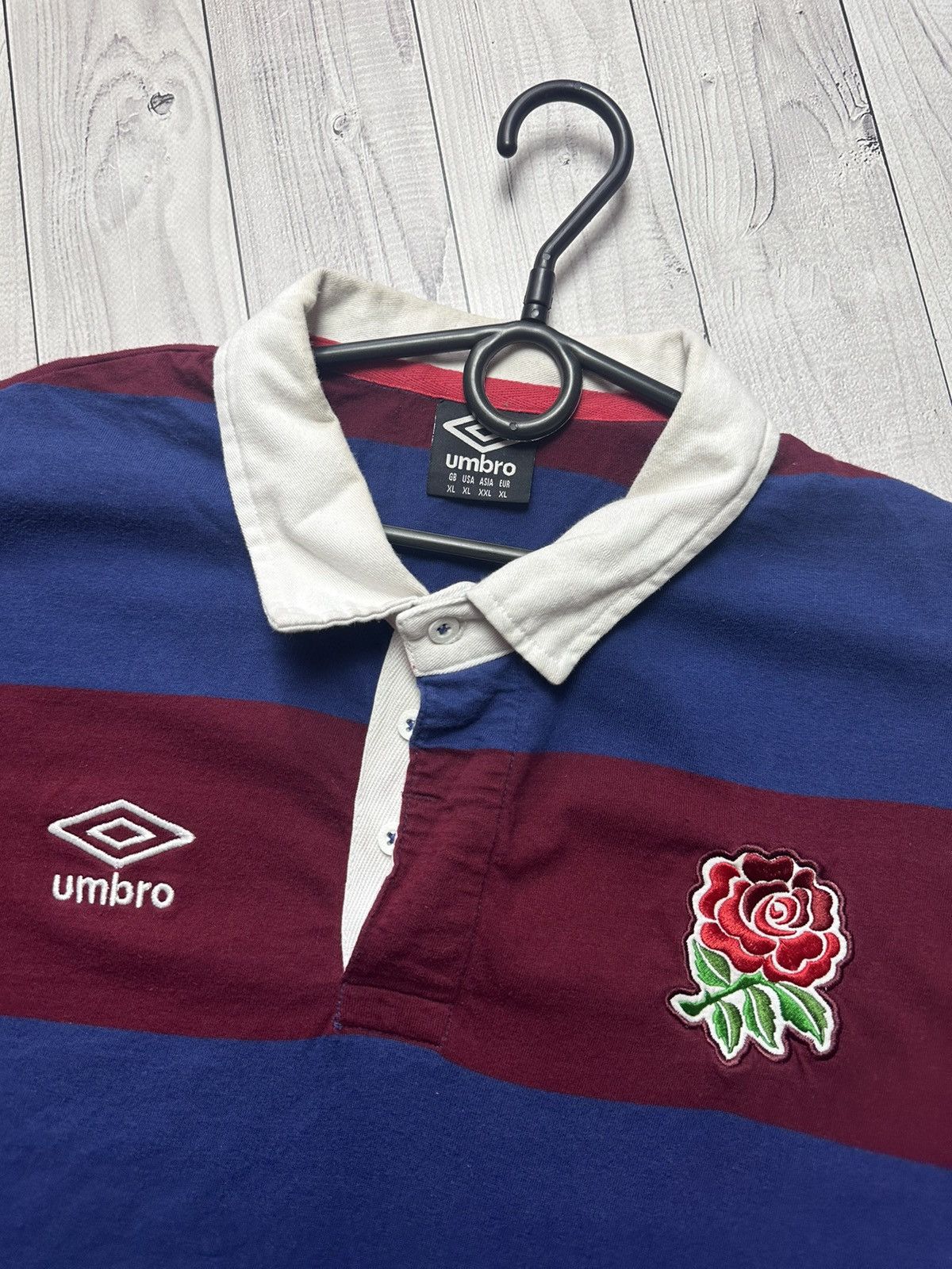 Umbro × Vintage Vintage Umbro England rugby jersey size XL striped Size US XL / EU 56 / 4 - 3 Thumbnail