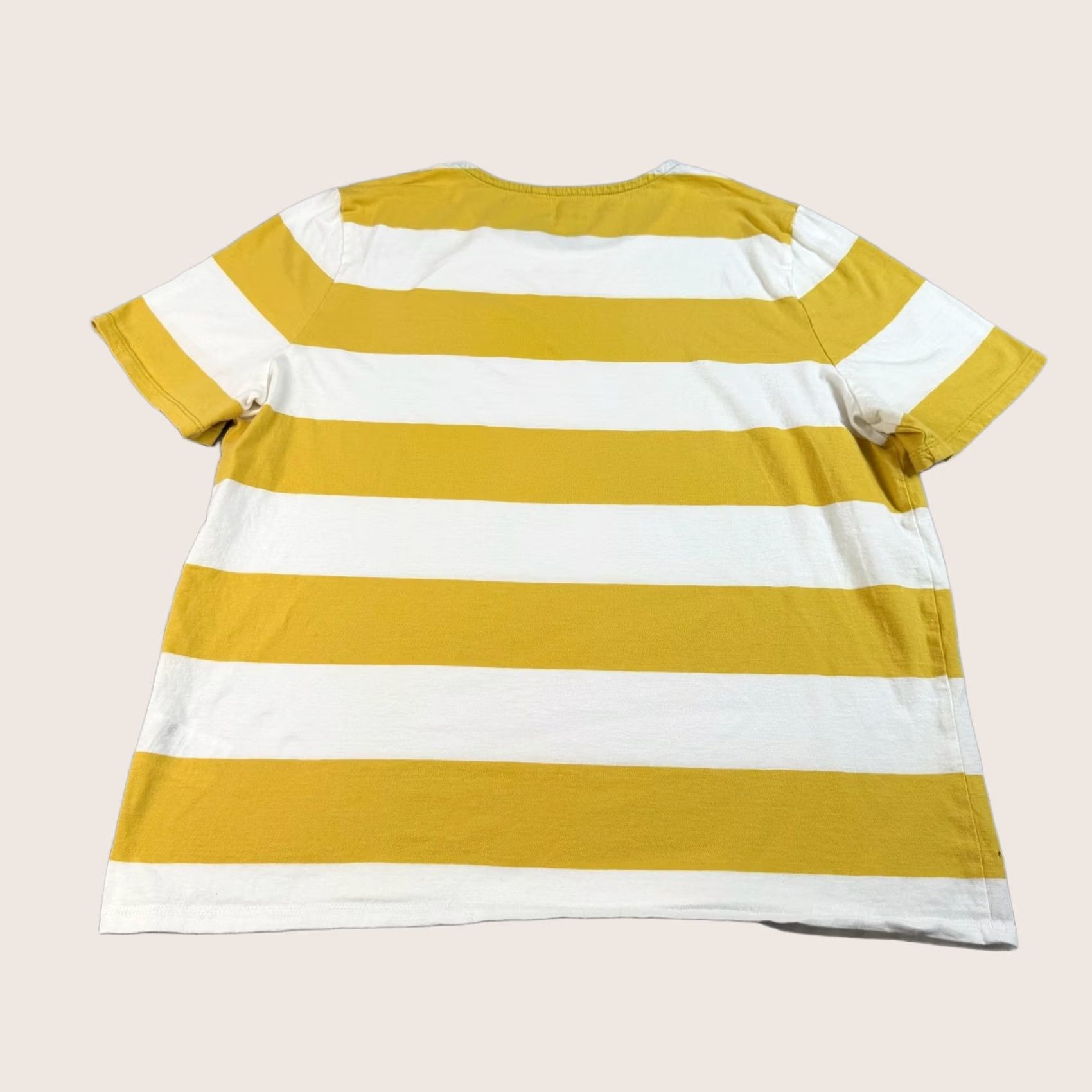 Boden Boden Shirt Women 10 Yellow Stripe Short Sleeve Cotton Tee Jersey Casual READ Size L / US 10 / IT 46 - 1 Thumbnail