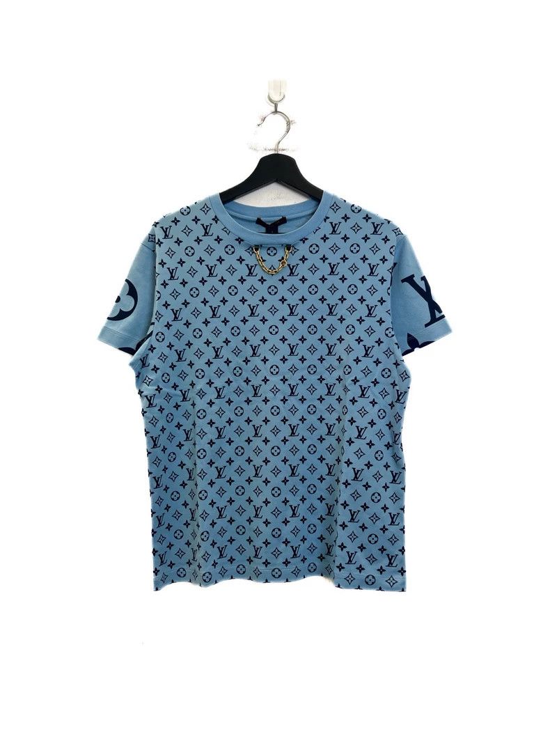 Louis Vuitton Louis Vuitton Blue full print presbyopic chain short sleeve Size US L / EU 52-54 / 3 - 2 Thumbnail