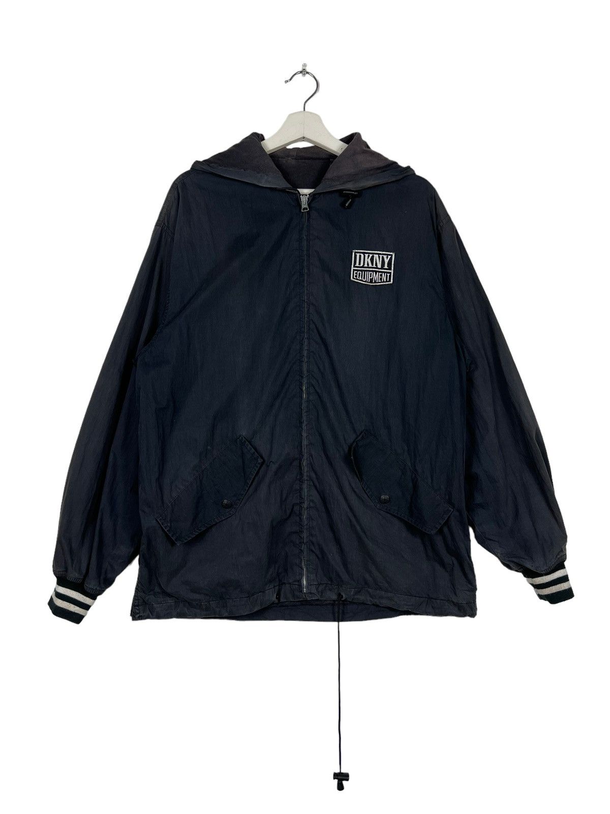 DKNY × Vintage 🔥 VINTAGE 90s DKNY USA HOODIE JACKET Size US S / EU 44-46 / 1 - 2 Thumbnail