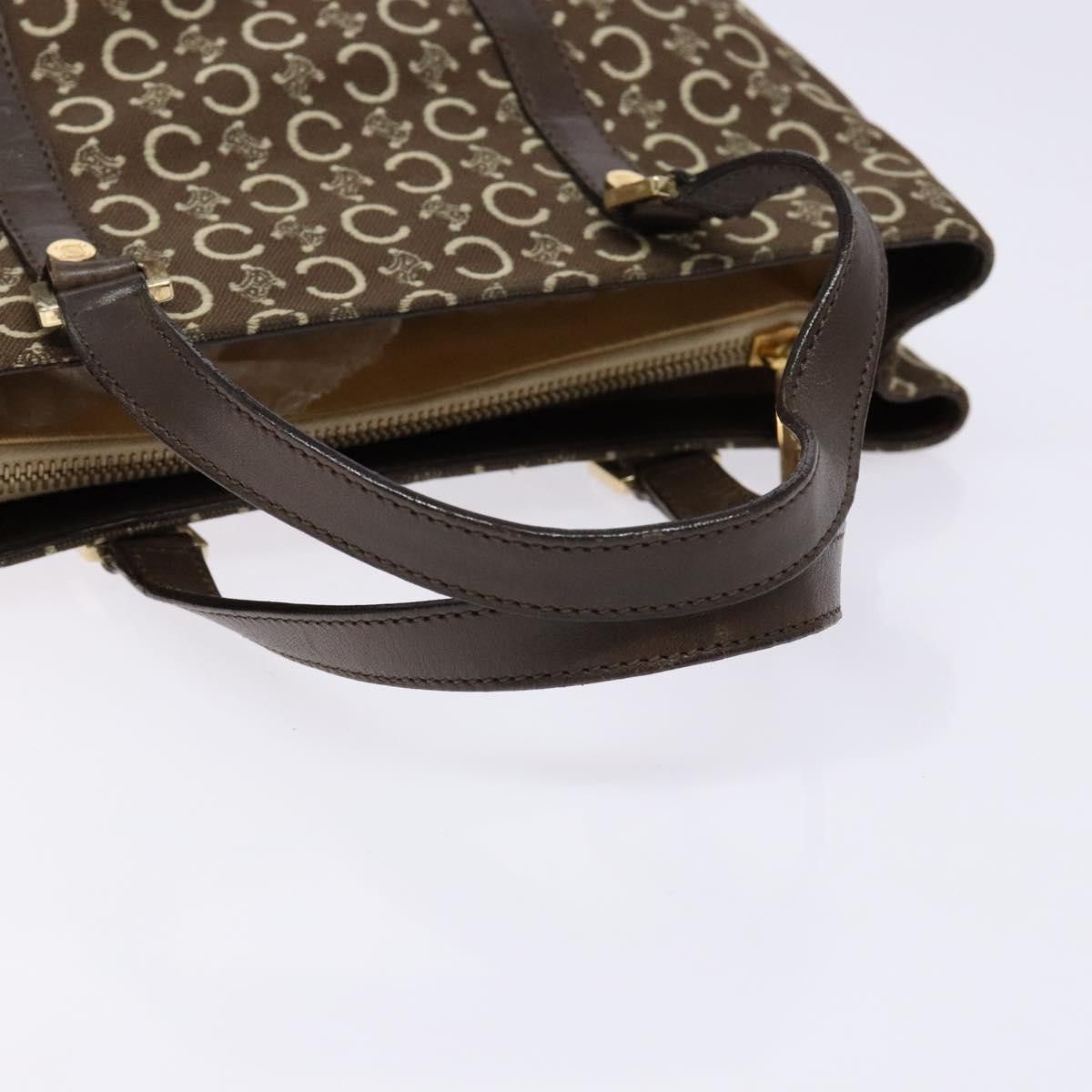 Celine CELINE C Macadam Canvas Hand Bag Brown Gold Size ONE SIZE - 7 Thumbnail