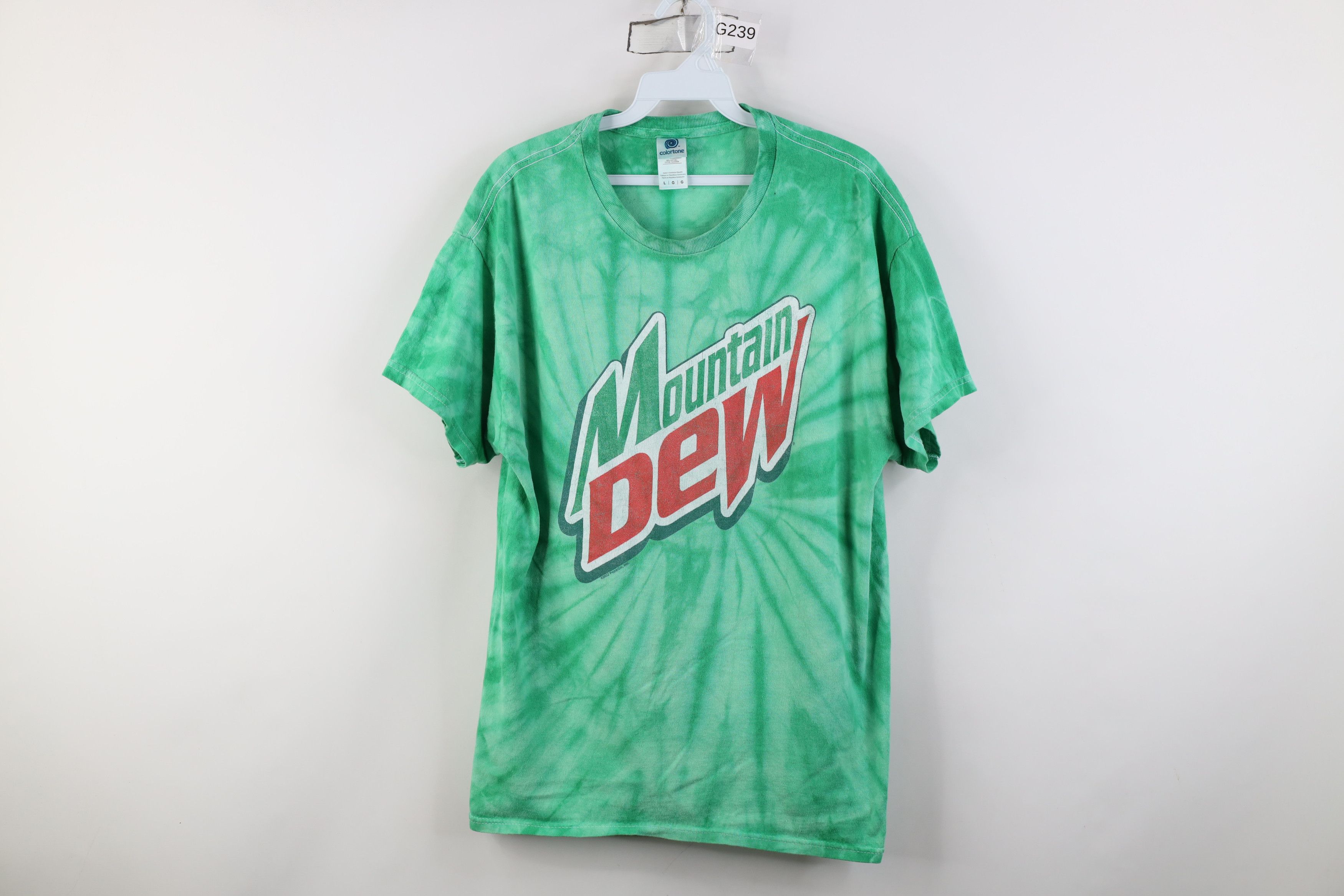 Vintage Y2K Streetwear Spell Acid Wash Mountain Dew T-Shirt Gamer Size US L / EU 52-54 / 3 - 1 Thumbnail
