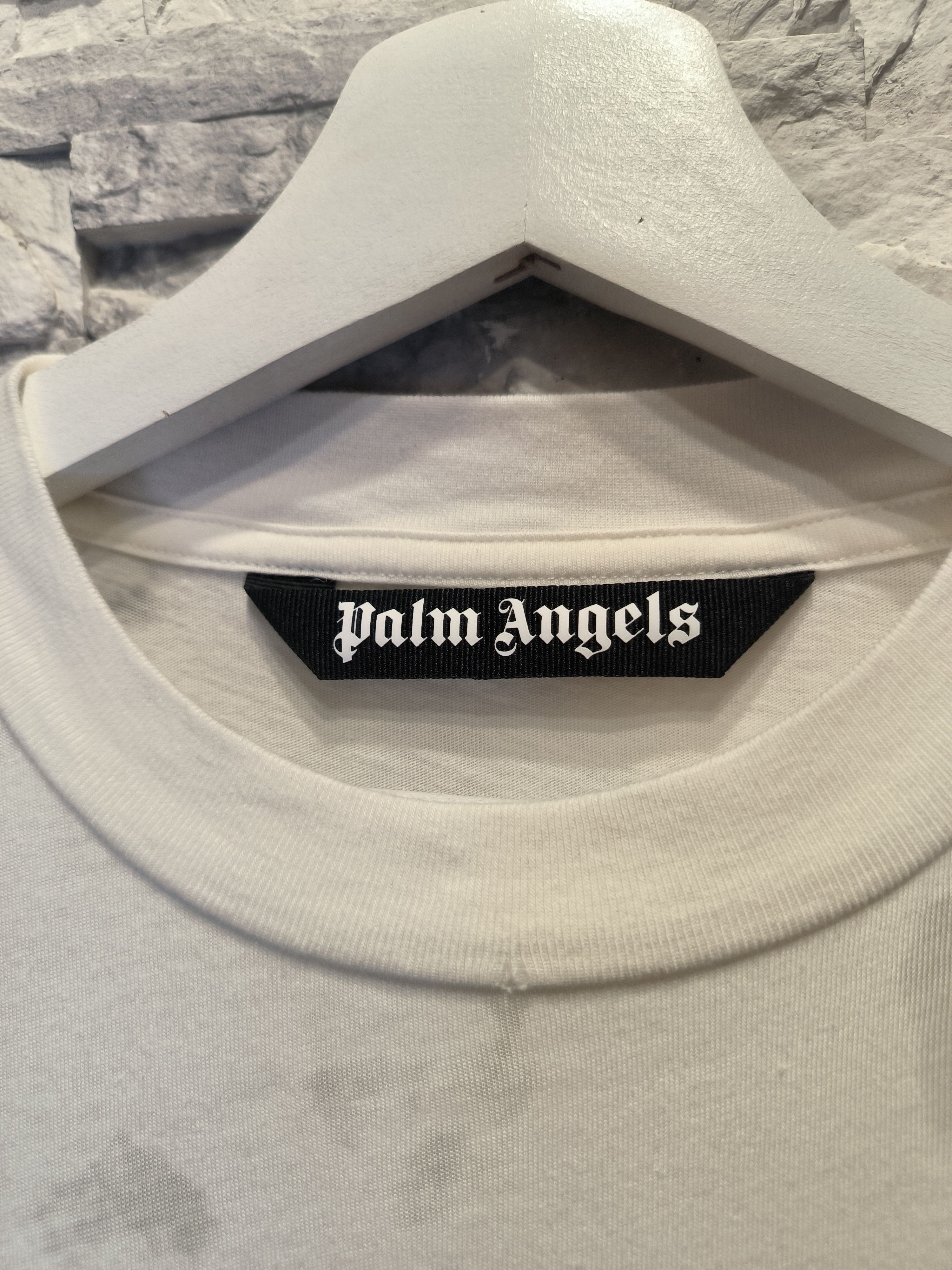 Palm Angels Palm Angels T-Shirt Parrot Big Logo Tee White Distressed Size US S / EU 44-46 / 1 - 4 Thumbnail