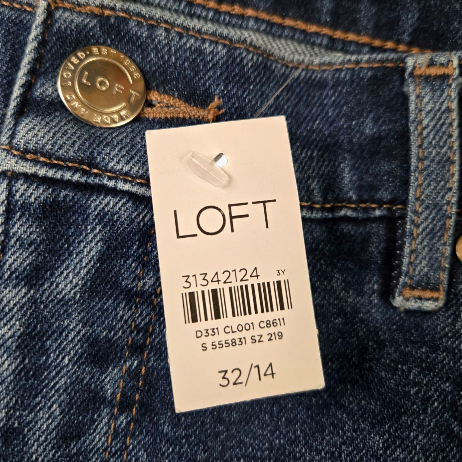 Loft LOFT Dark Wash High Waisted Ankle Skinny Jeans Size 32 Size 32" / US 10 / IT 46 - 4 Thumbnail