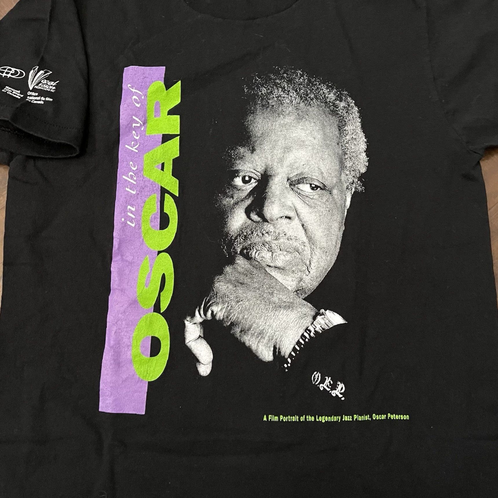 Fruit Of The Loom VINTAGE Oscar Peterson Jazz T-Shirt Men Large Black 90s Cotton Crew Neck Graphic Print Size US L / EU 52-54 / 3 - 3 Thumbnail