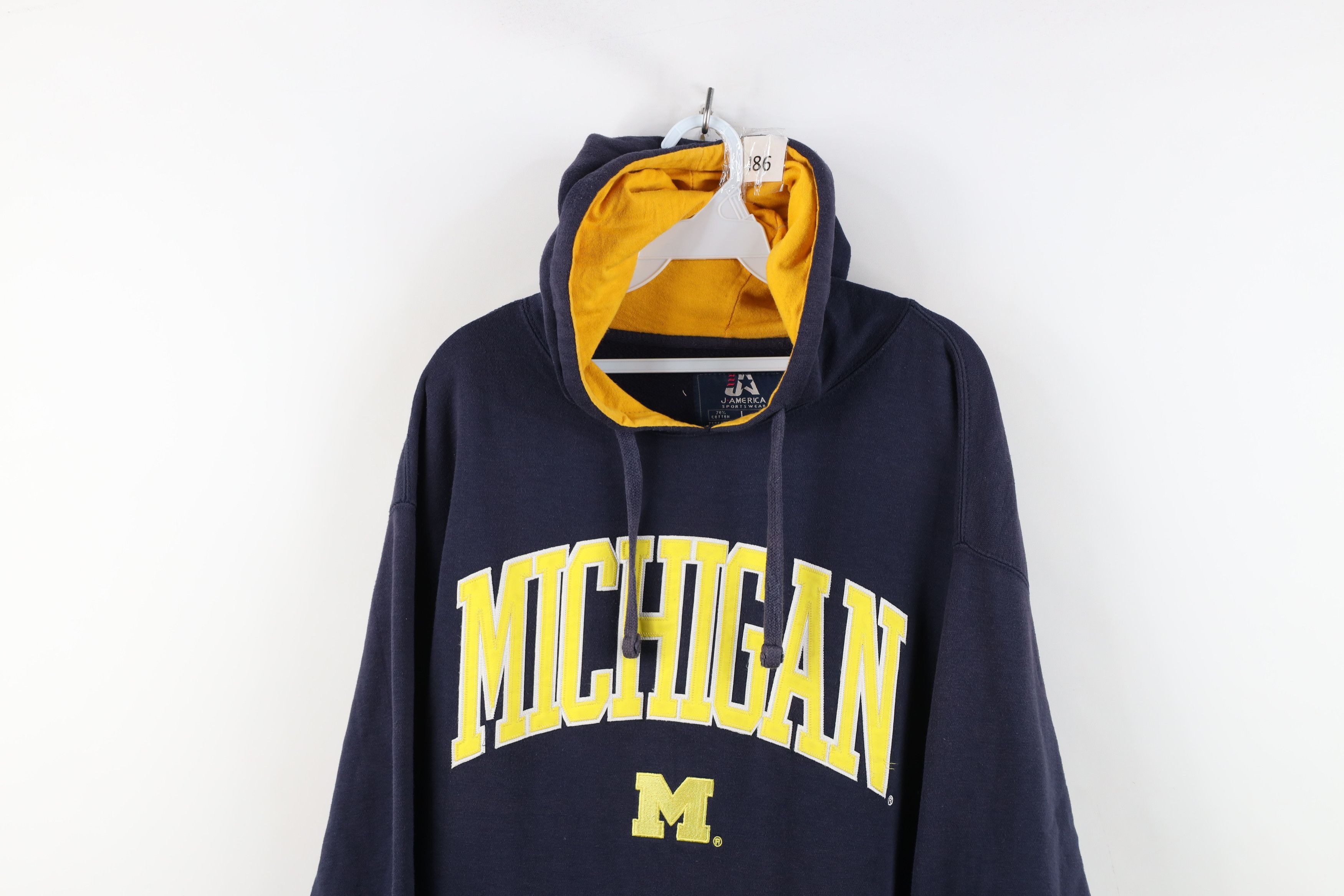 Vintage Vintage Spell University of Michigan Hoodie Sweatshirt Blue Size US L / EU 52-54 / 3 - 2 Thumbnail