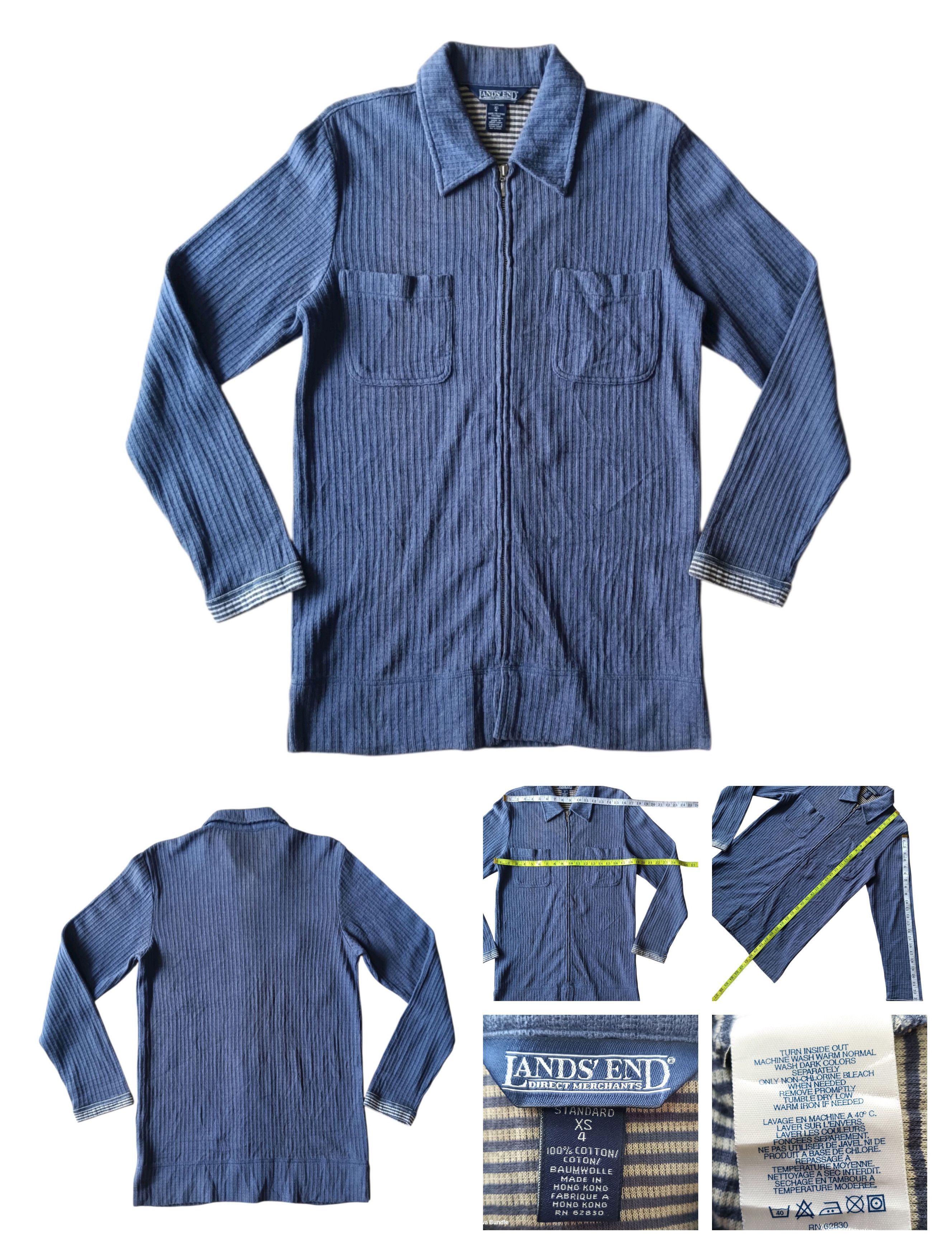 Lands' End Land's End® Zipper Long Sleeve Double Pocket Size XS / US 0-2 / IT 36-38 - 1 Thumbnail