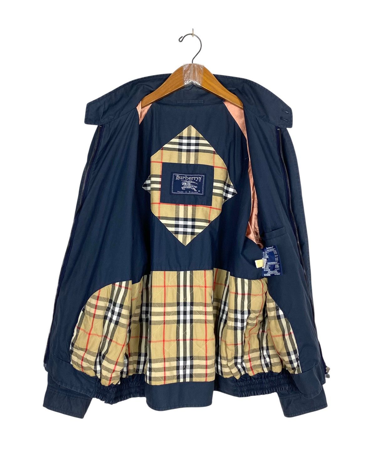 Vtg Burberrys’ Novacheck Bomber Jacket Made England Opti Zip