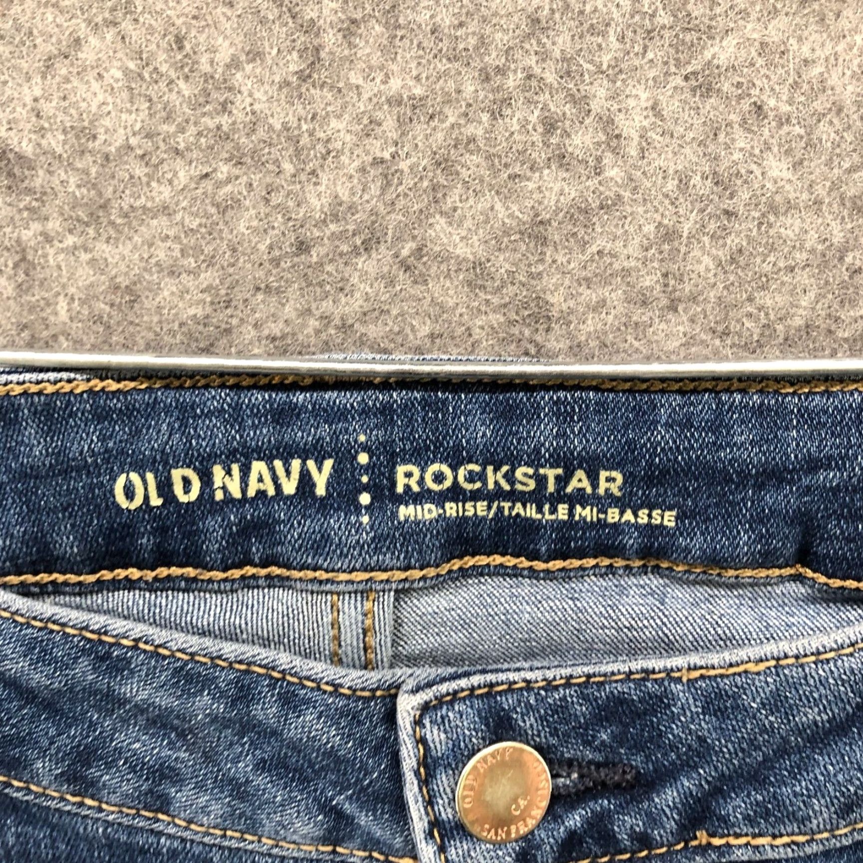 Old Navy Old Navy Rockstar Skinny Jeans Womens Size 14 Distressed Mid Rise Blue Denim Size 36" / US 14 / IT 50 - 5 Thumbnail