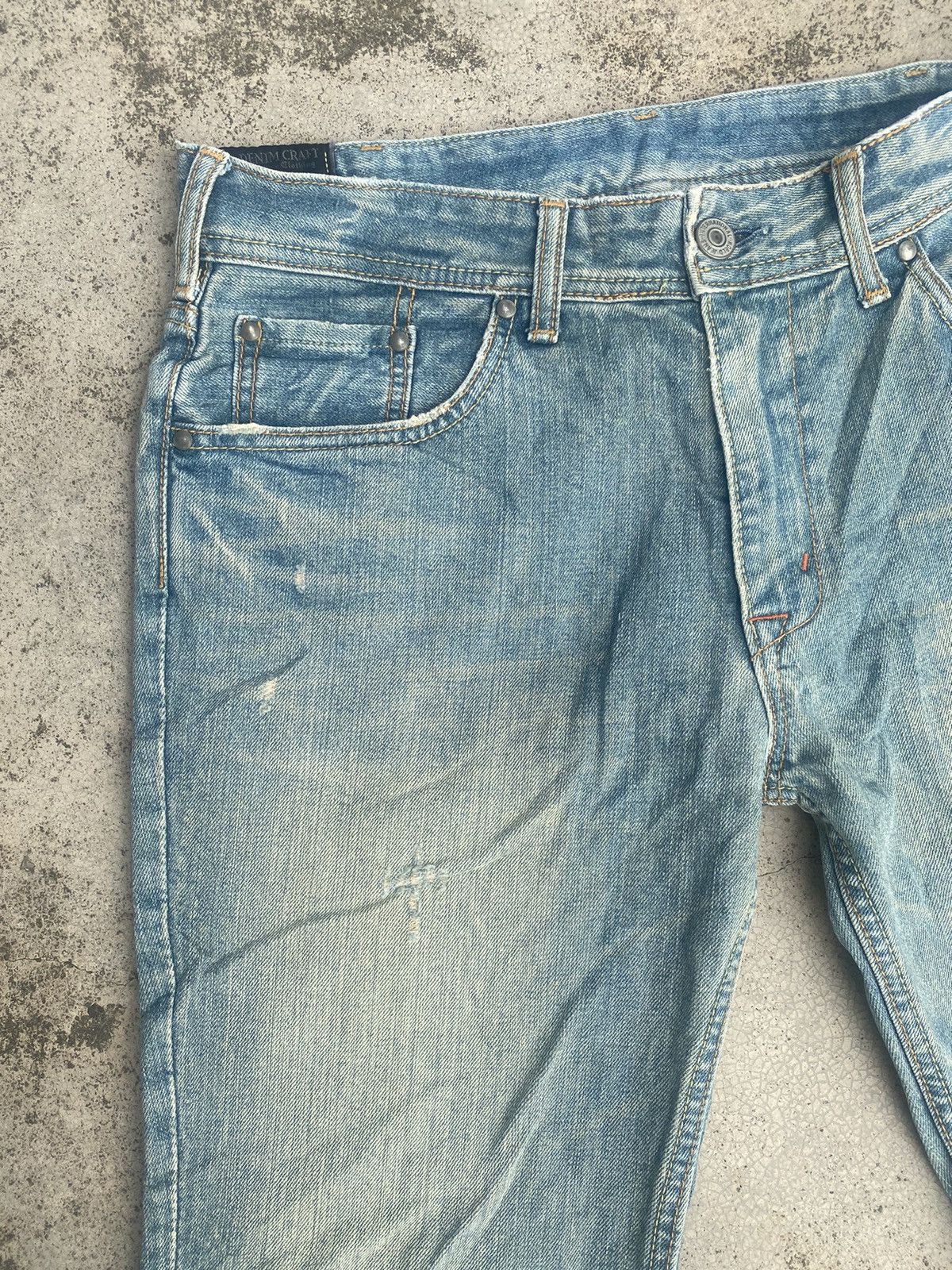 Japanese Brand Flare Jeans Denim Craft Faded Distressed Bootcut Size US 32 / EU 48 - 8 Thumbnail
