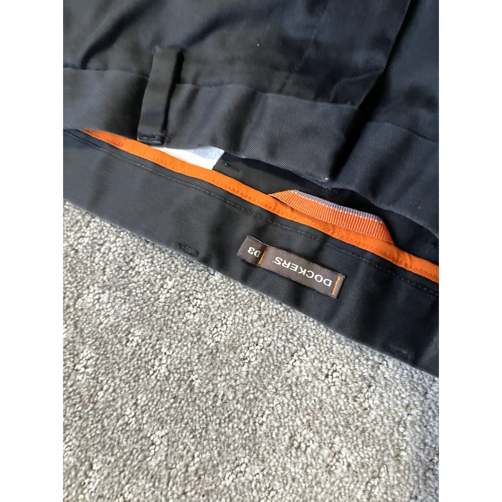 Dockers DOCKERS Flat Front D3 Mens Pants 36x34 Black Chino Size US 36 / EU 52 - 5 Thumbnail
