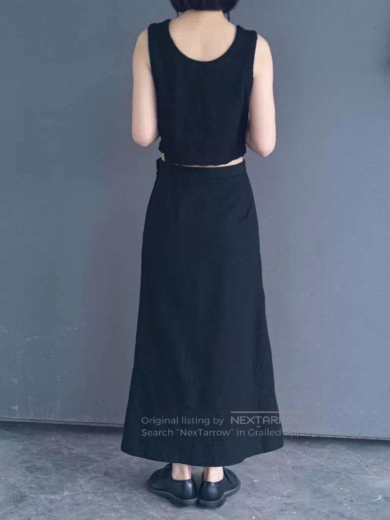 Comme des Garcons Comme Des Garcons size M Black woolen long skirt Size 23" - 7 Thumbnail