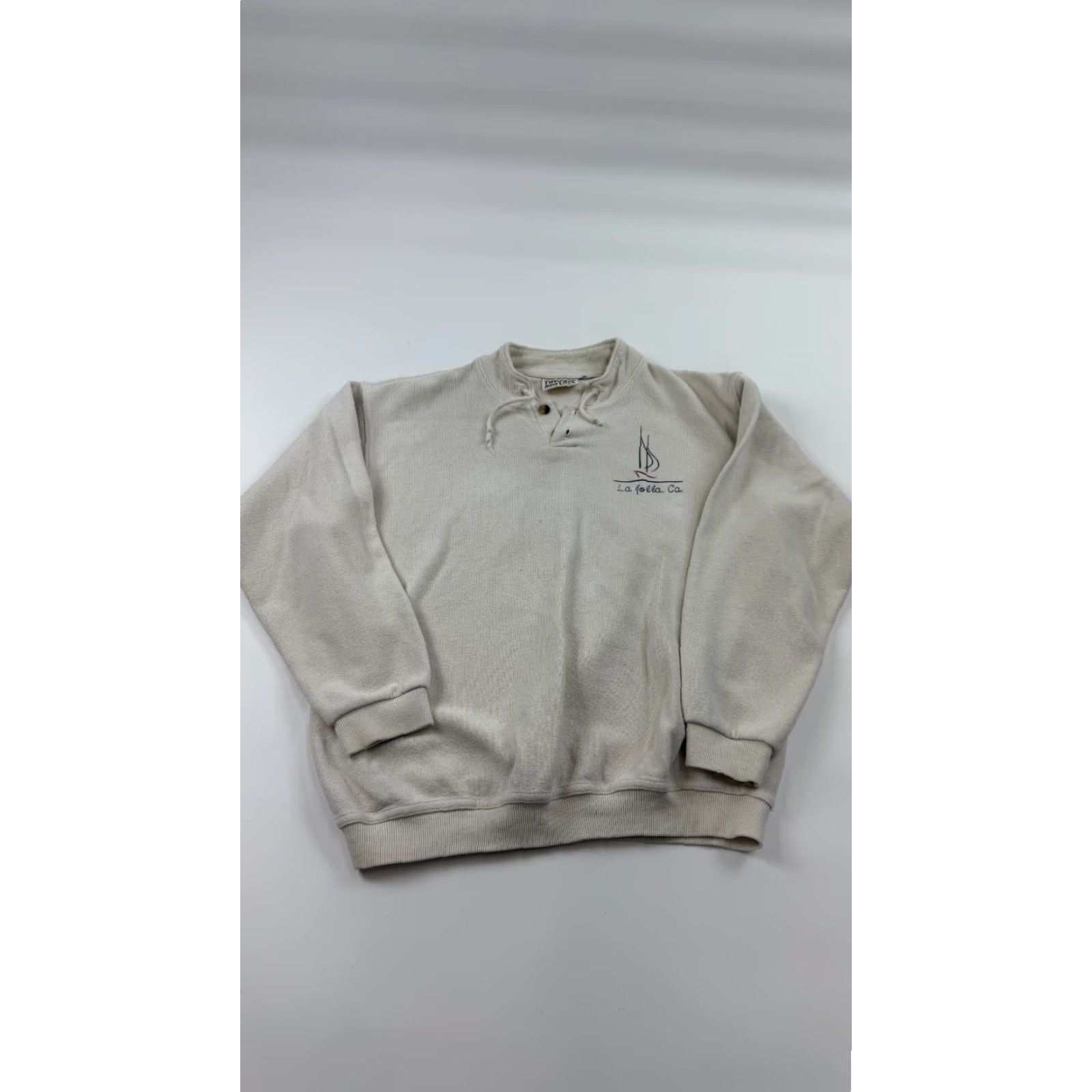 Vintage Diport USA La Jolla California Sweatshirt Mens Small Beige Long Sleeve Pullover Outdoor Size US S / EU 44-46 / 1 - 2 Thumbnail