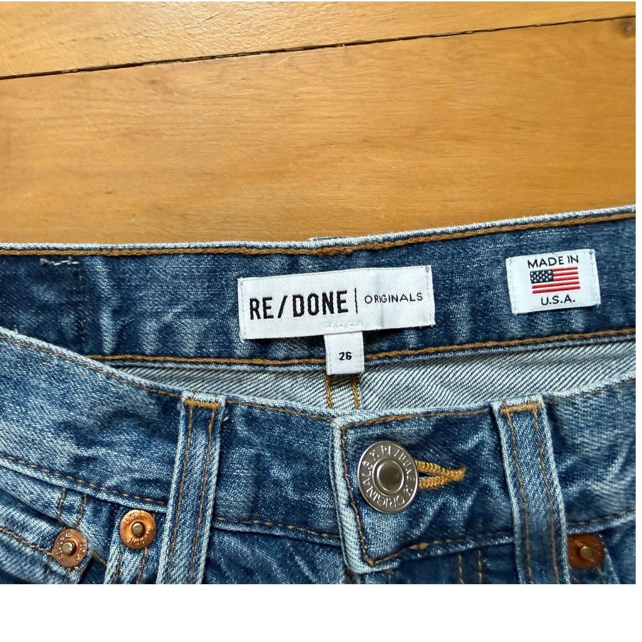 RE/DONE RE/DONE Originals 2017 High Rise Ankle Crop Jeans - Size 26 Size 26" / US 2 / IT 38 - 5 Thumbnail