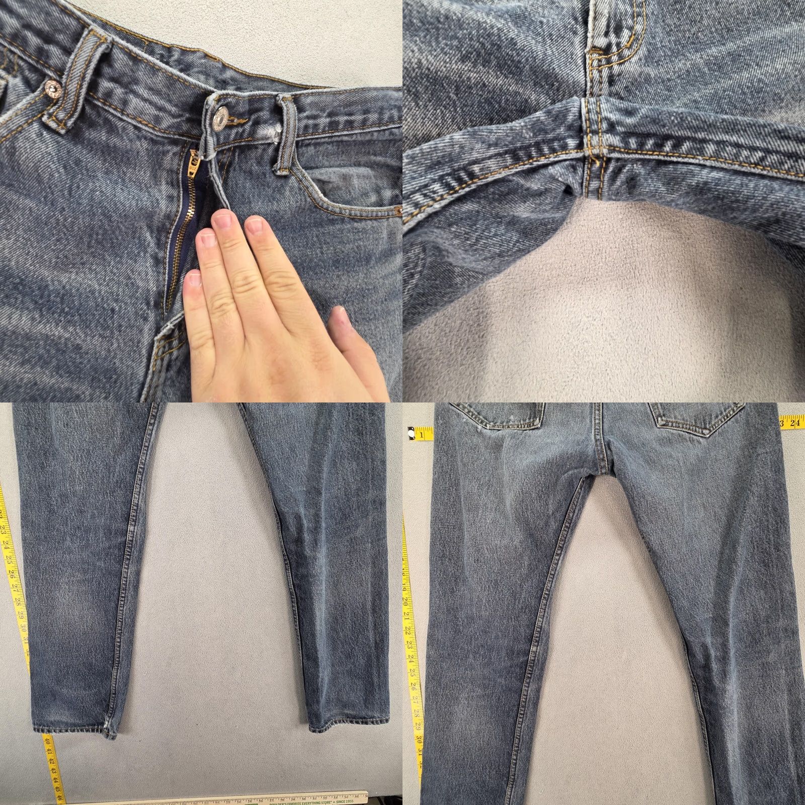 Levi's VINTAGE Levi's 501 Jeans Mens Blue Med Wash Button Fly 31x29 Regular Fit Denim Pants Size US 31 - 9 Thumbnail