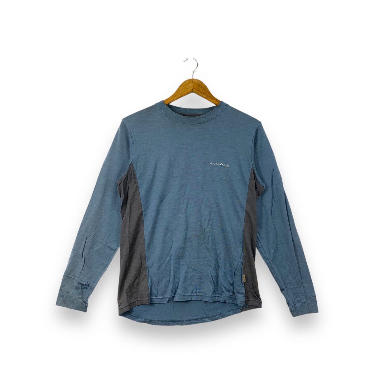 Montbell Vintage MONTBELL OUTDOOR Super Merino Wool Tee Shirt Size US M / EU 48-50 / 2 - 1 Thumbnail