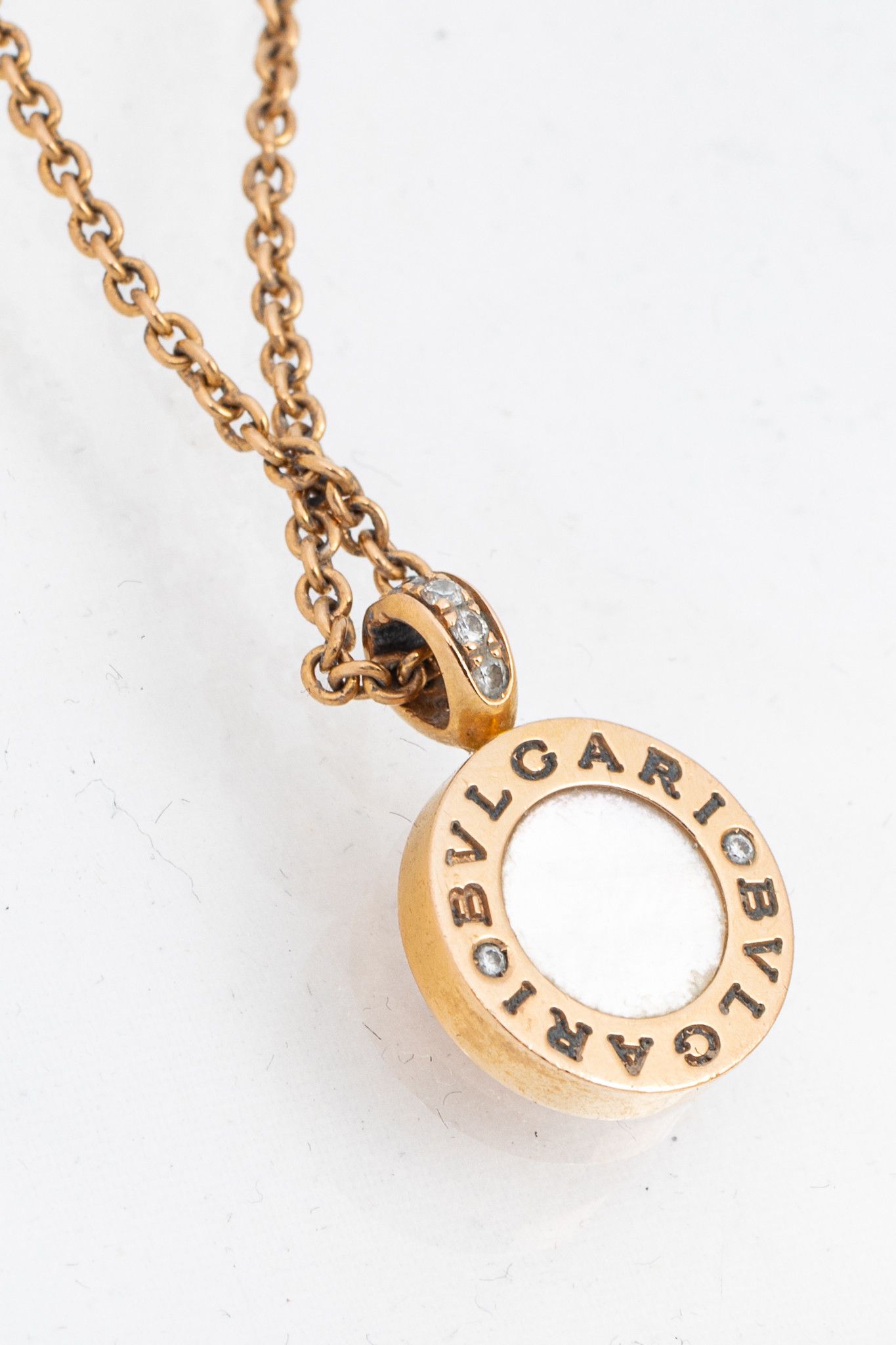 Bvlgari Bvlgari "Bvlgari Bvlgari" 18k Gold Pendant Chain Necklace Size ONE SIZE - 3 Thumbnail