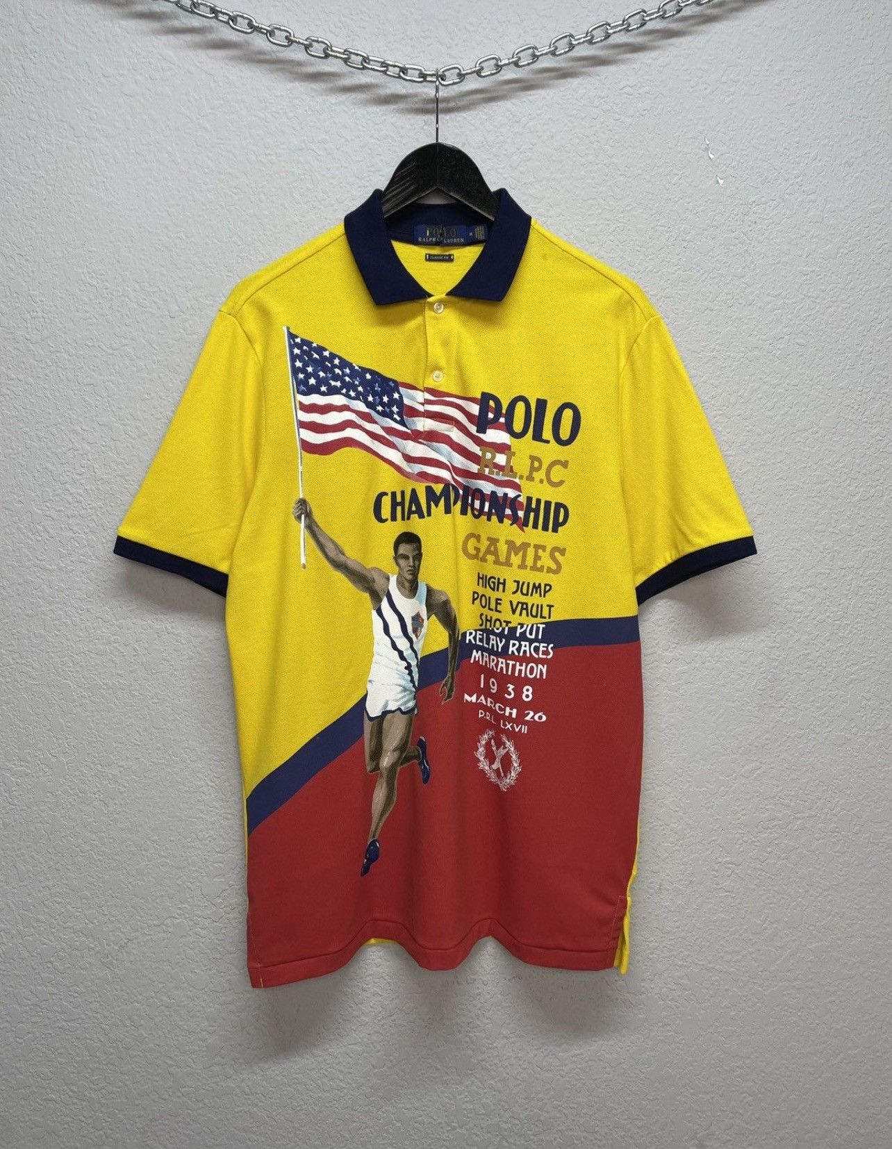 Polo Ralph Lauren Vintage Y2K Championship 1938 Polo Ralph Lauren Tee Polos Size US M / EU 48-50 / 2 - 3 Thumbnail