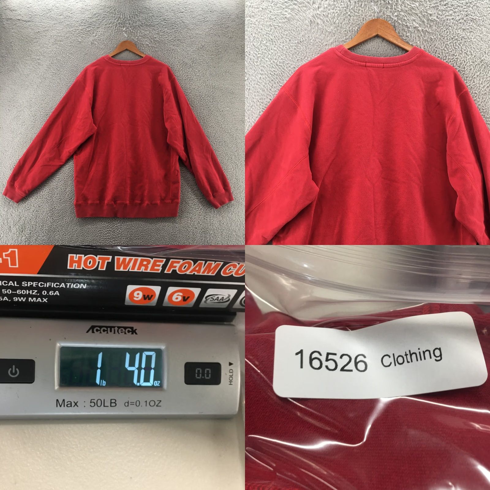 Nautica Nautica Fleece Lined Sweater Mens Large Red Cotton Blend Long Sleeve Pullover Size US L / EU 52-54 / 3 - 8 Thumbnail