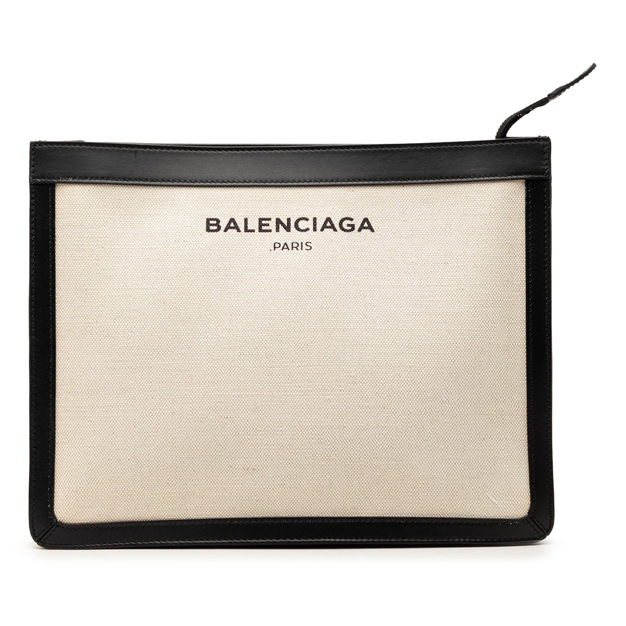 Balenciaga Canvas Navy Clutch Size ONE SIZE - 1 Thumbnail