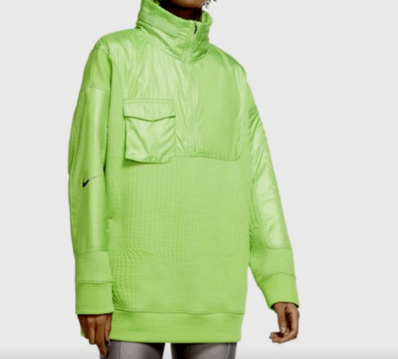 image of Nike Cv0303 City Ready Jacket Tuck Away Hood Bright Green L, Women's (Size Large)