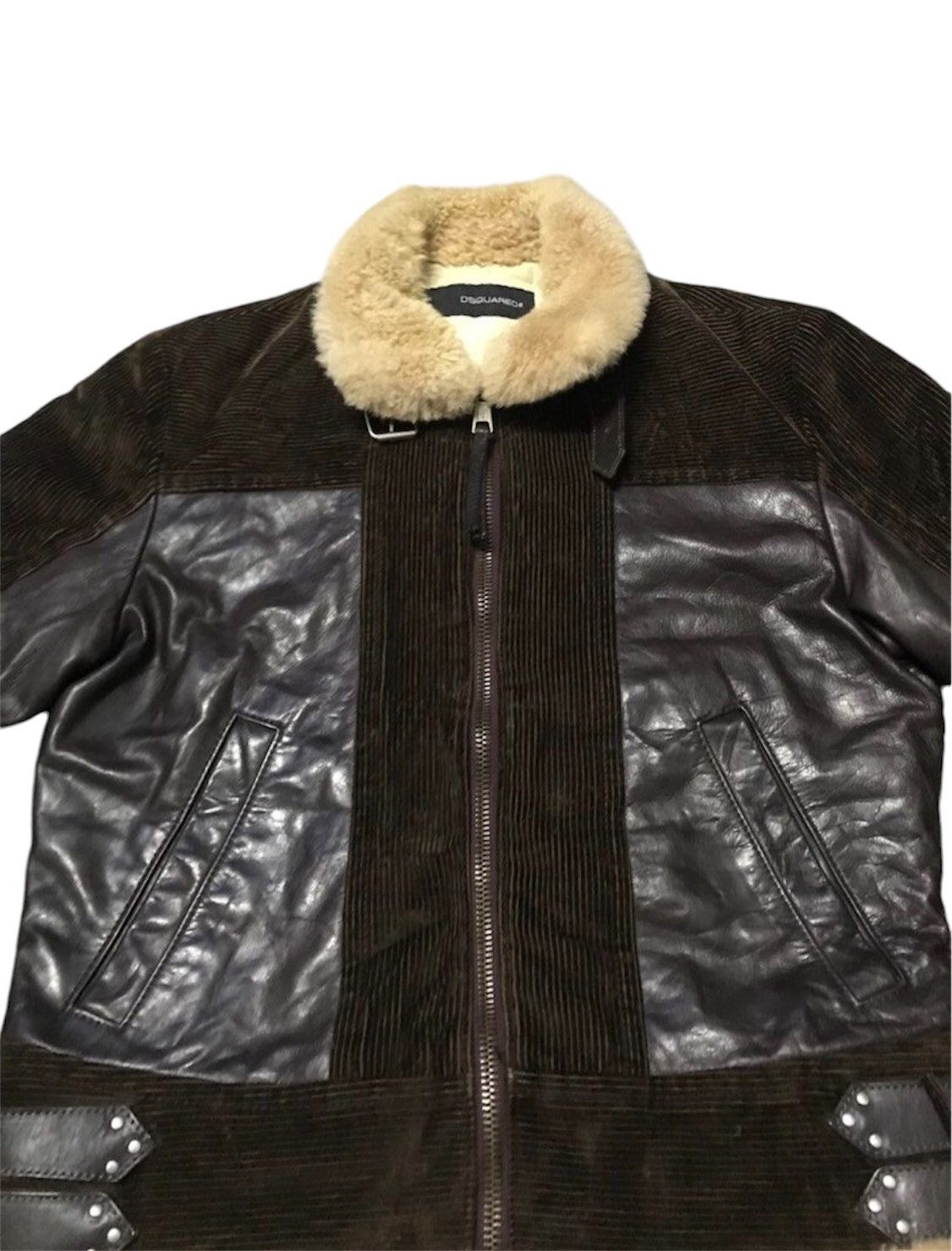 Dsquared2 Dsquared leather+velevet+fauxfur jacket B3 style Size US M / EU 48-50 / 2 - 3 Thumbnail