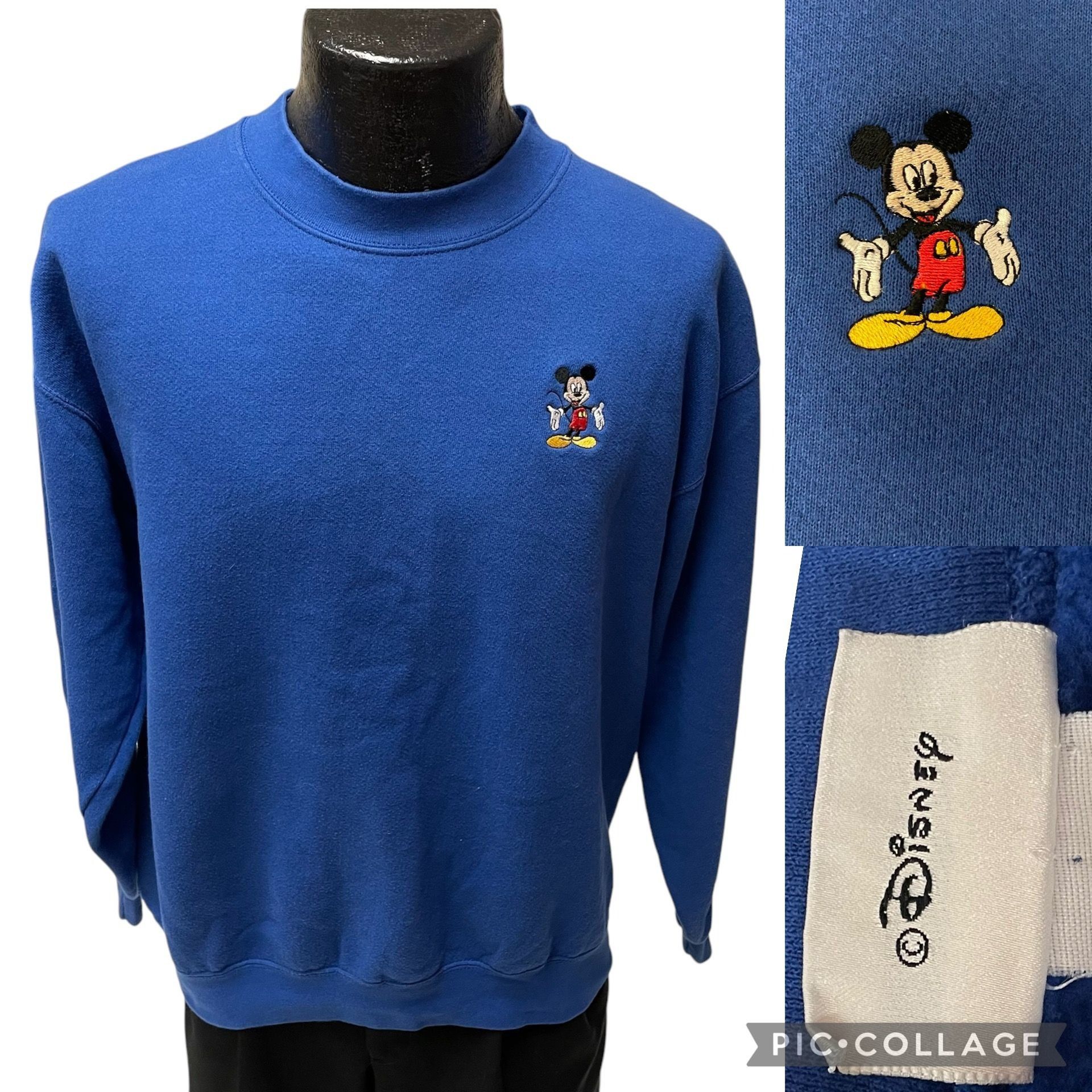 Disney Vtg Walt Disney World Royal Blue MICKEY MOUSE Sweatshirt Size US L / EU 52-54 / 3 - 1 Thumbnail