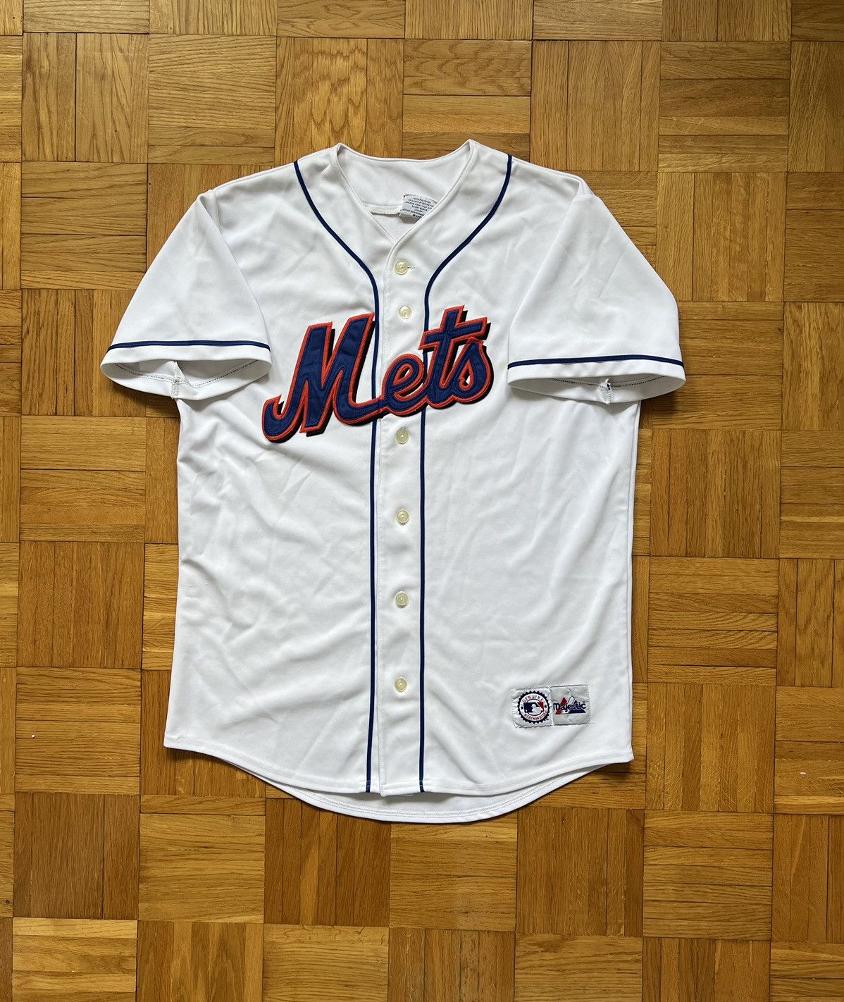 Majestic Jersey New York Mets Baseball Jersey MLB White Vintage 90’s Size US L / EU 52-54 / 3 - 1 Thumbnail
