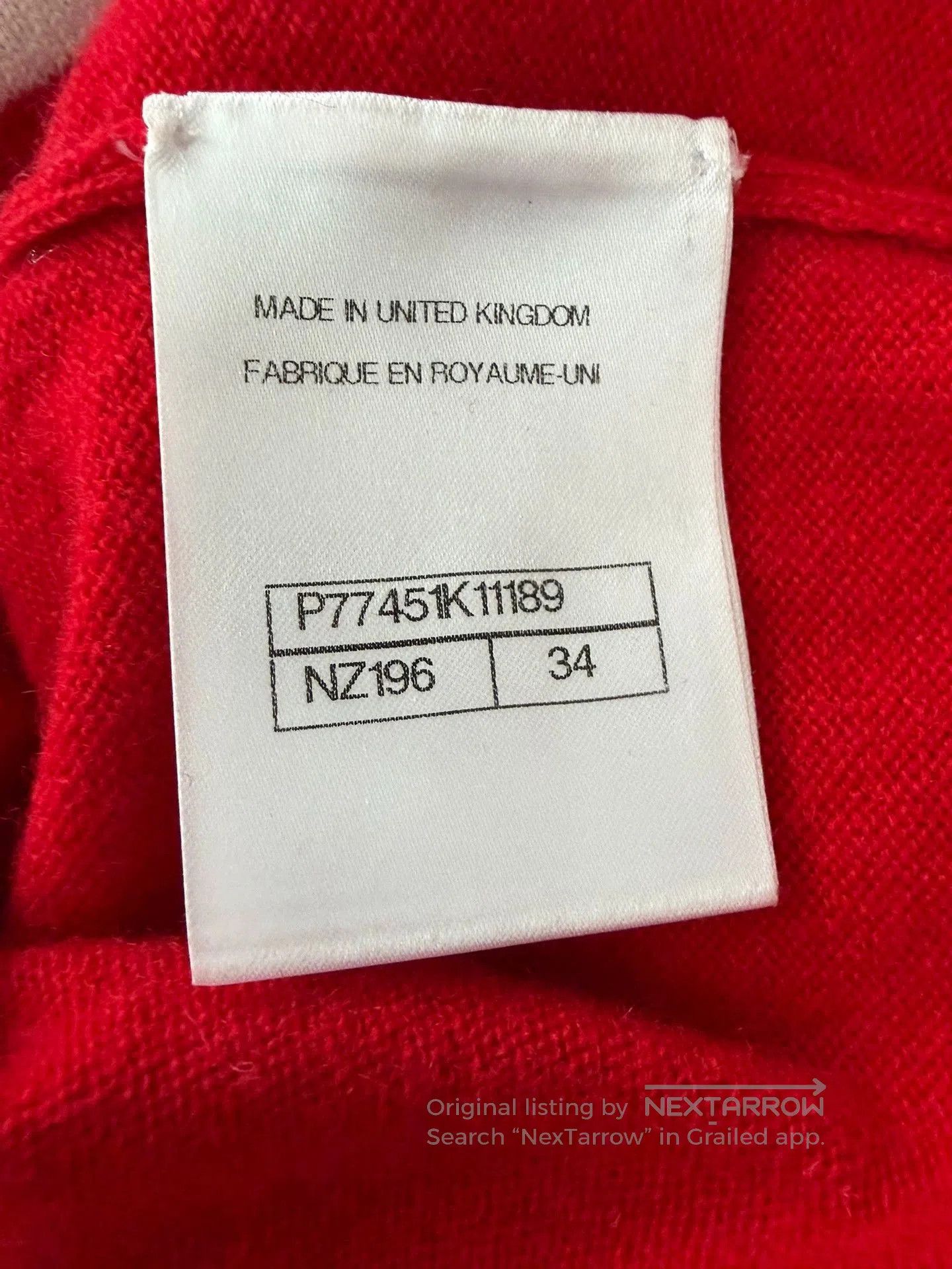 Chanel Chanel Red Knit Sporty CC Stripe Top. Size US XS / EU 42 / 0 - 6 Thumbnail