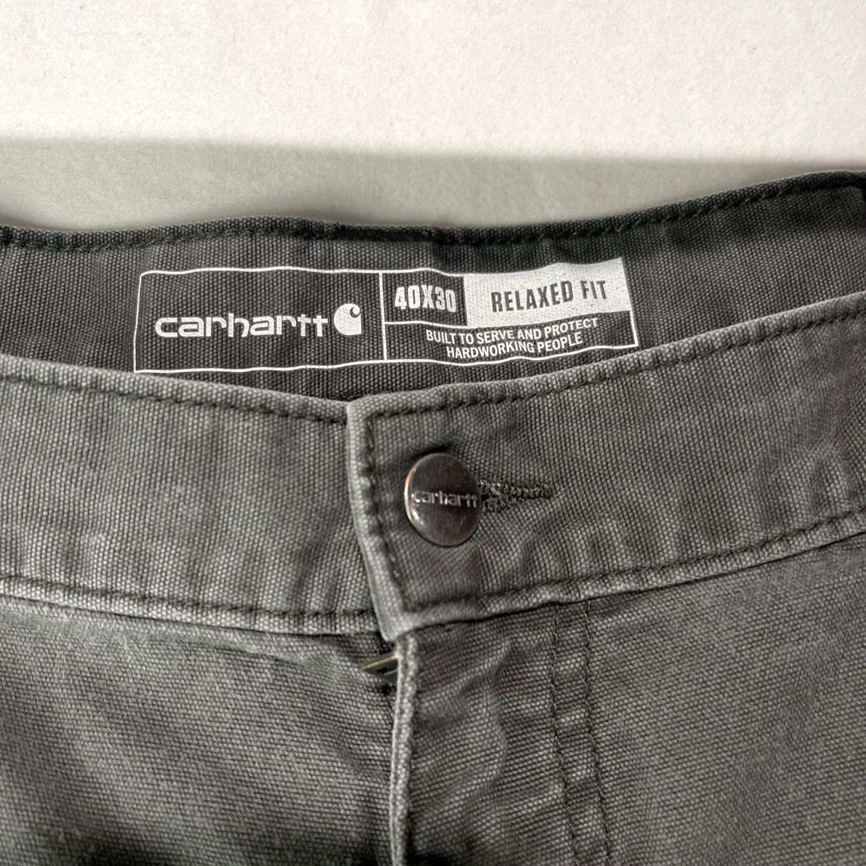 Carhartt Carhartt Pants Mens 40x30 Black Rugged Flex Relaxed Canvas Workwear BN2291 Size US 40 / EU 56 - 5 Thumbnail
