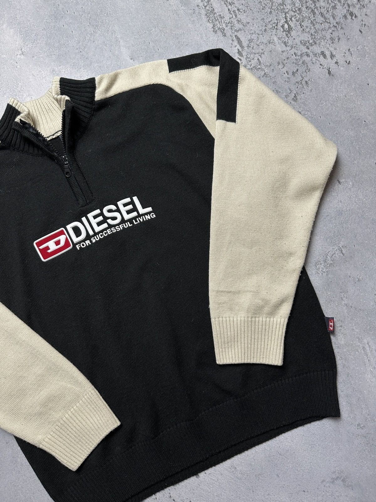 Diesel Diesel Vintage Distressed Knitwear Wool Half-Zip Sweater 90s Size US M / EU 48-50 / 2 - 4 Thumbnail