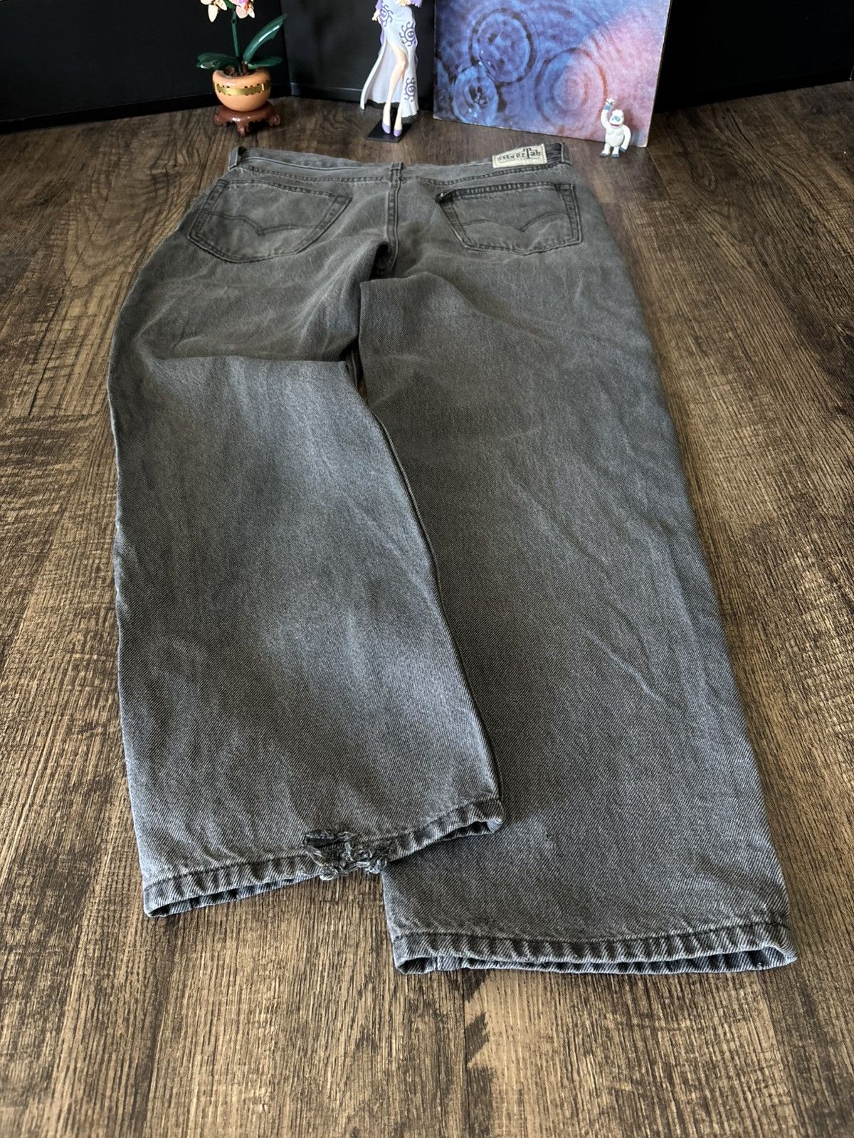 Levi's Vintage Clothing Y2k Levis Silver Tab 33x32 Loose Fit Black Denim Jeans Size US 33 - 6 Thumbnail